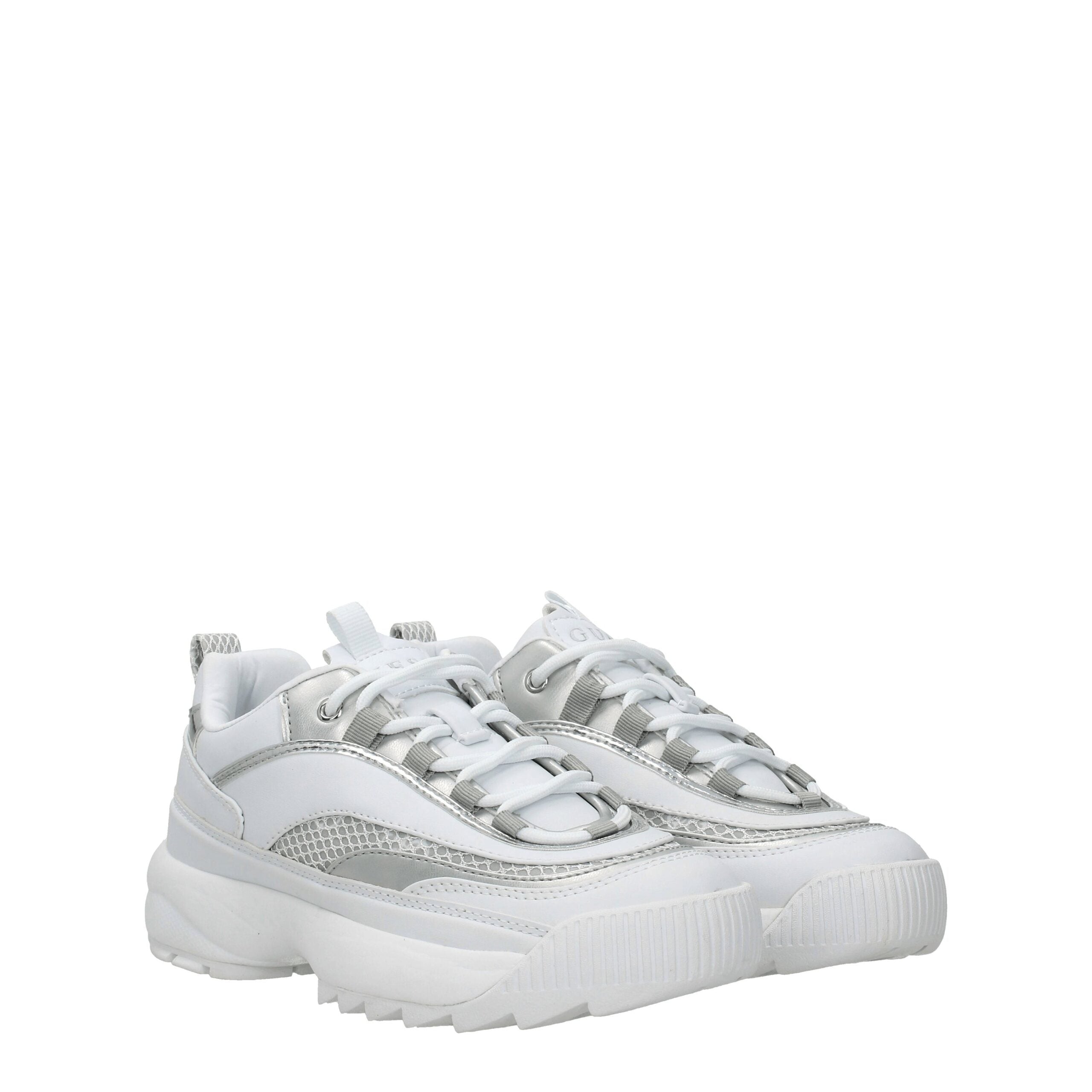 White Polyethylene Chunky Sneakers