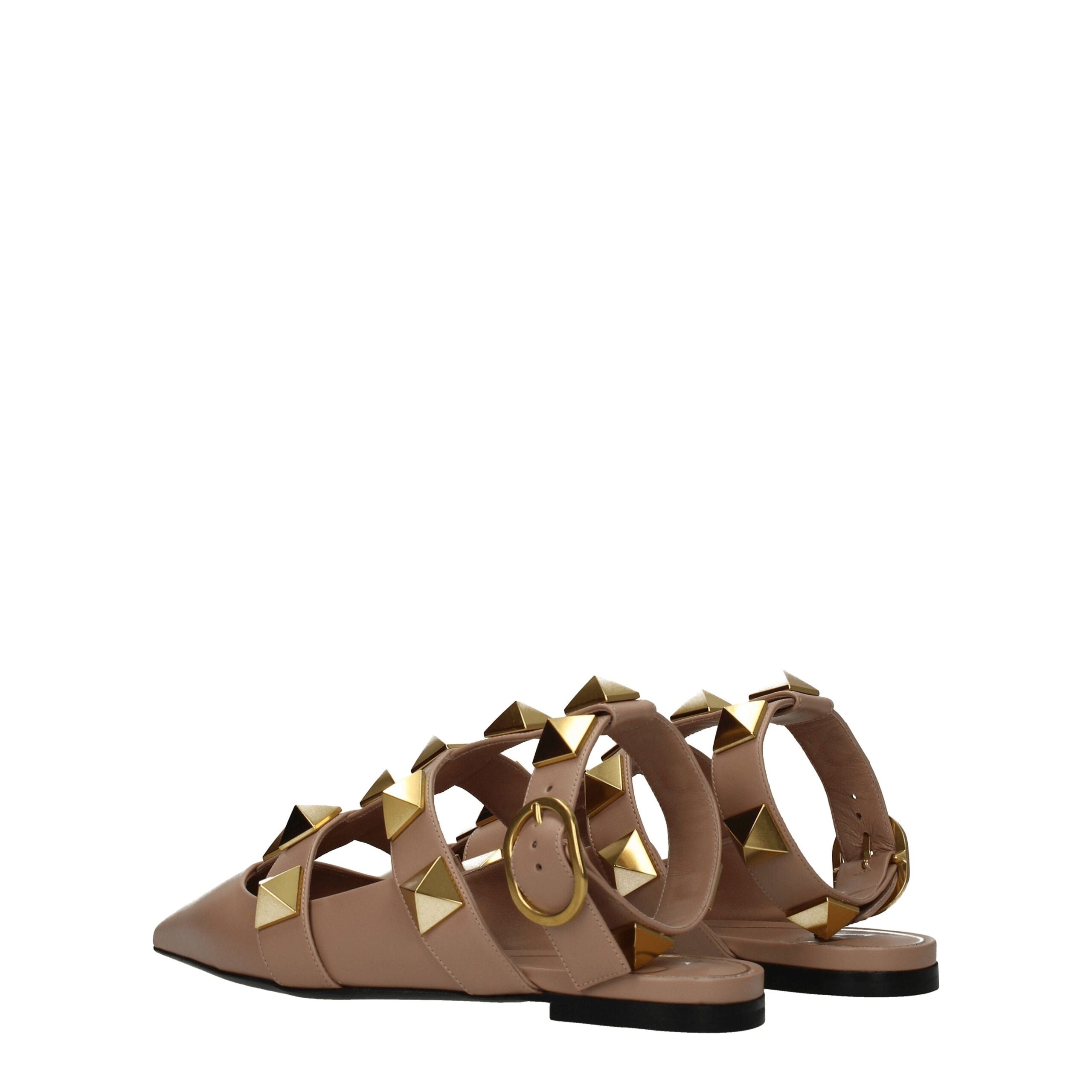 Pink Leather Sandals