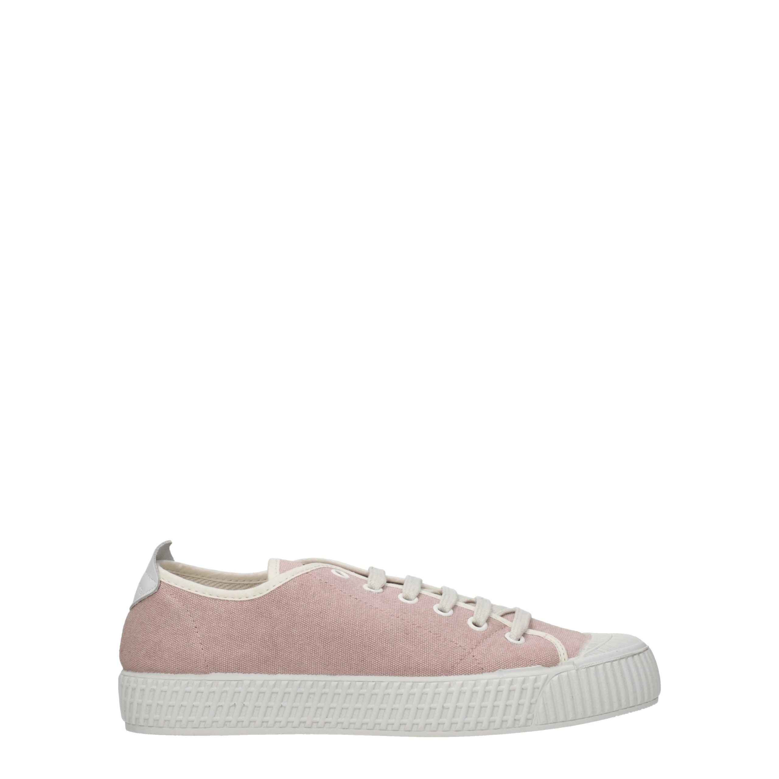 Pink Fabric Low Top Sneakers