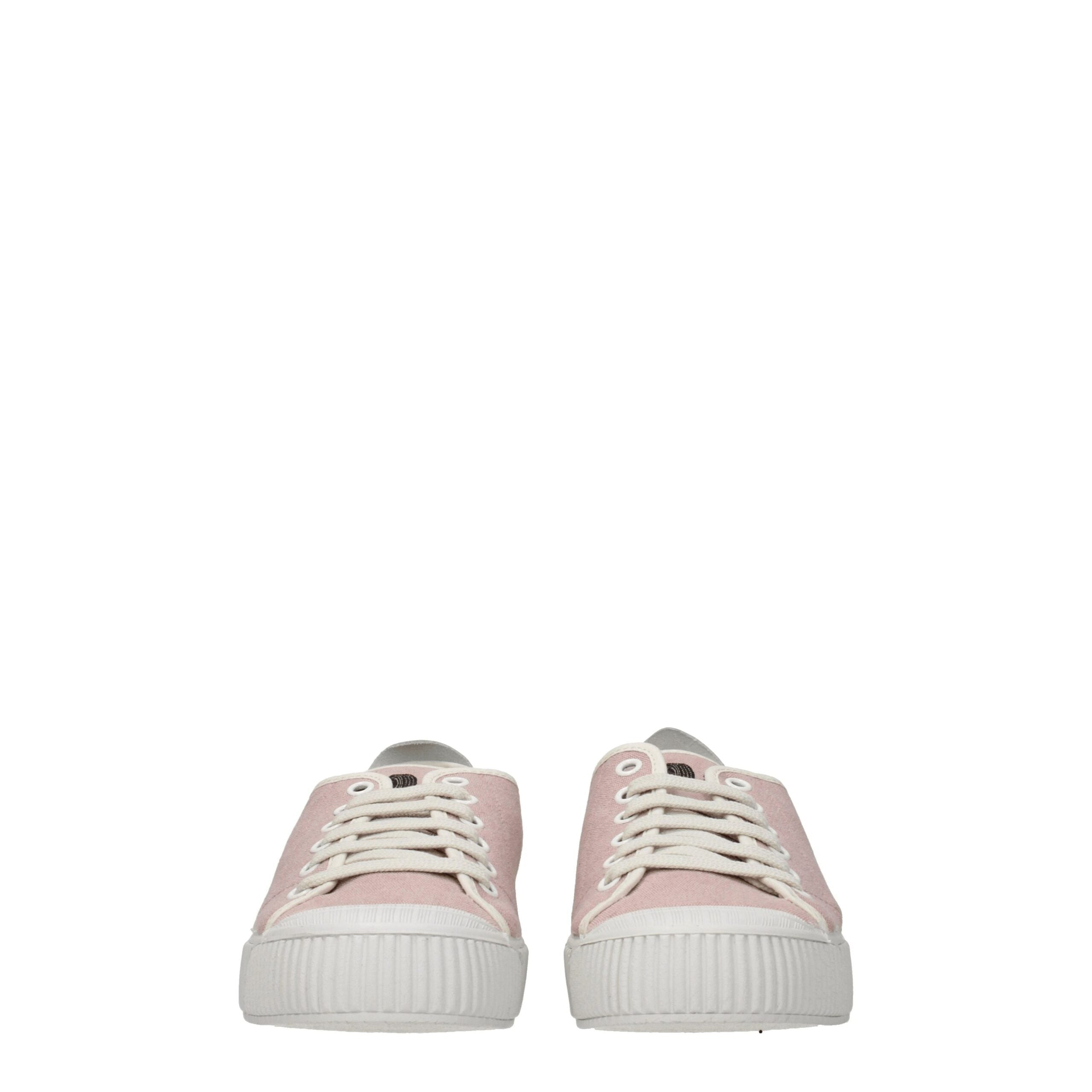 Pink Fabric Low Top Sneakers