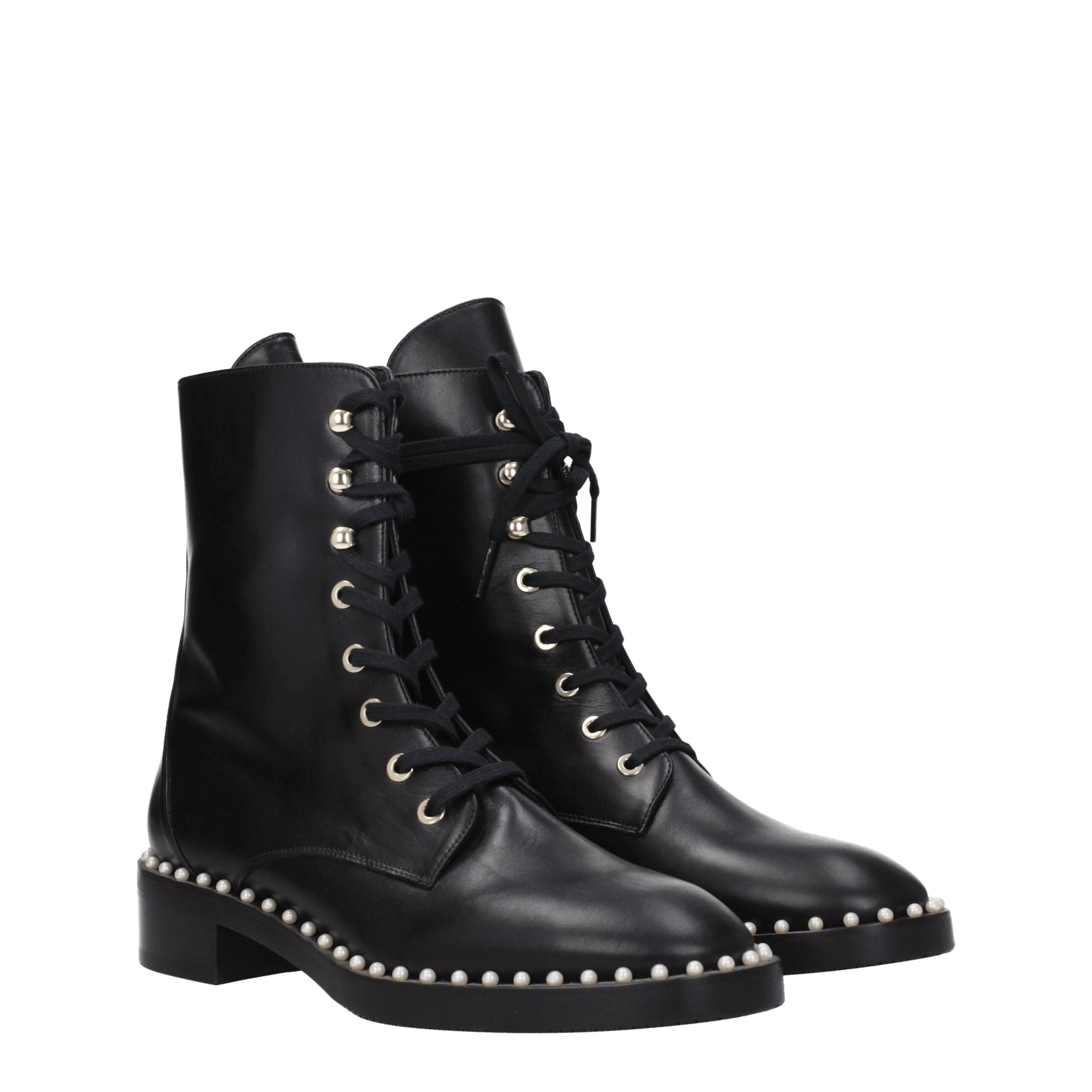 Black Leather Ankle Boots