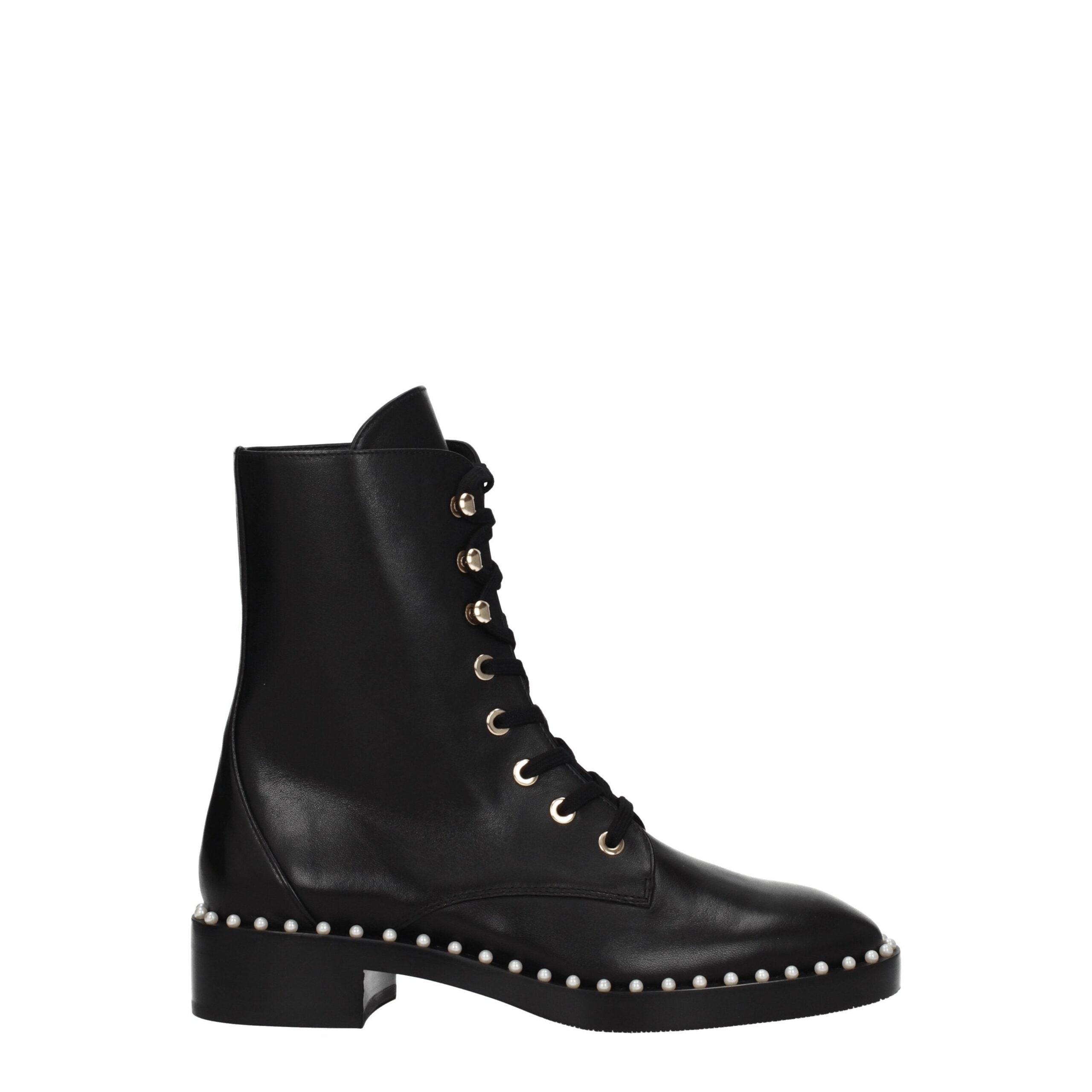Black Leather Ankle Boots