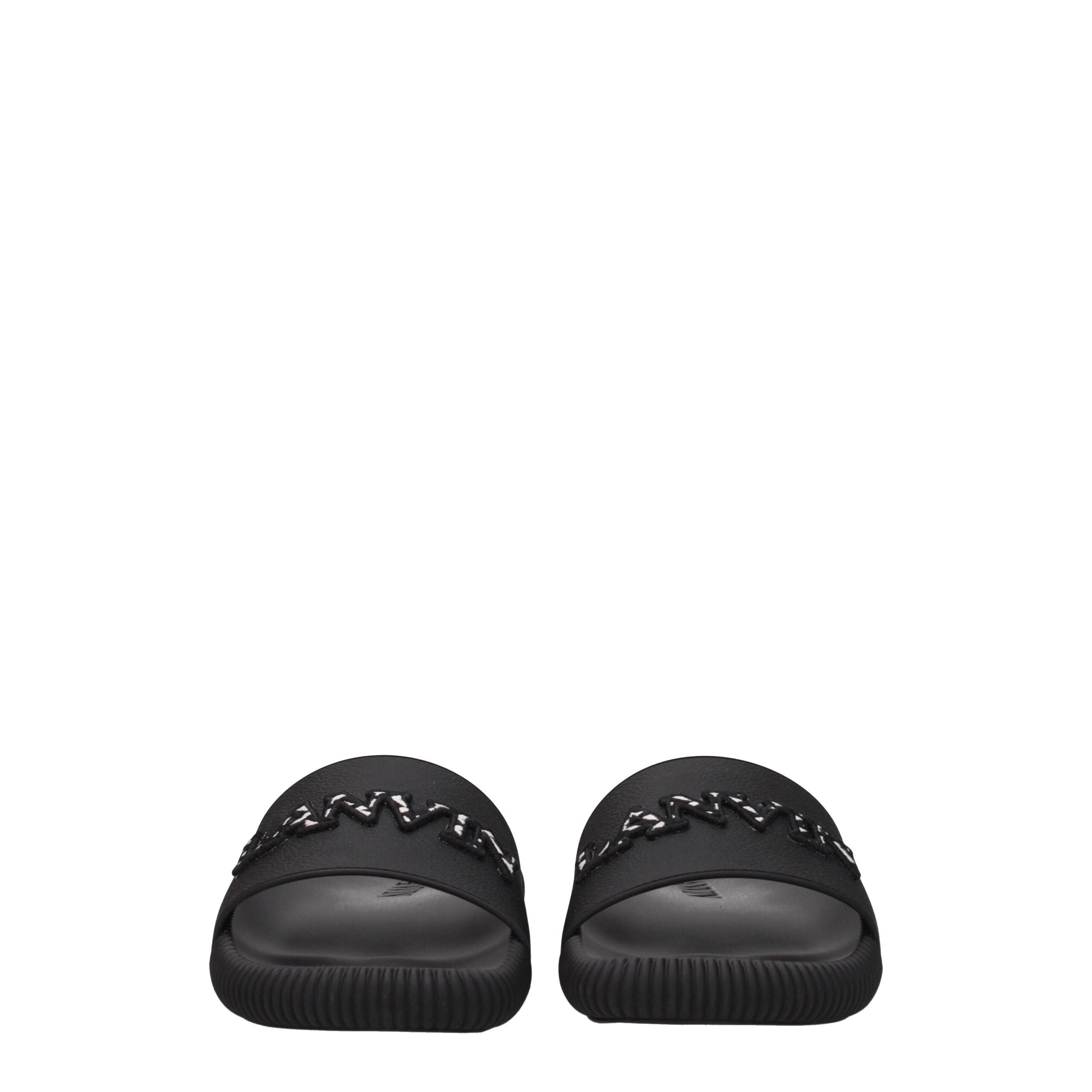 Black Cotton Slippers