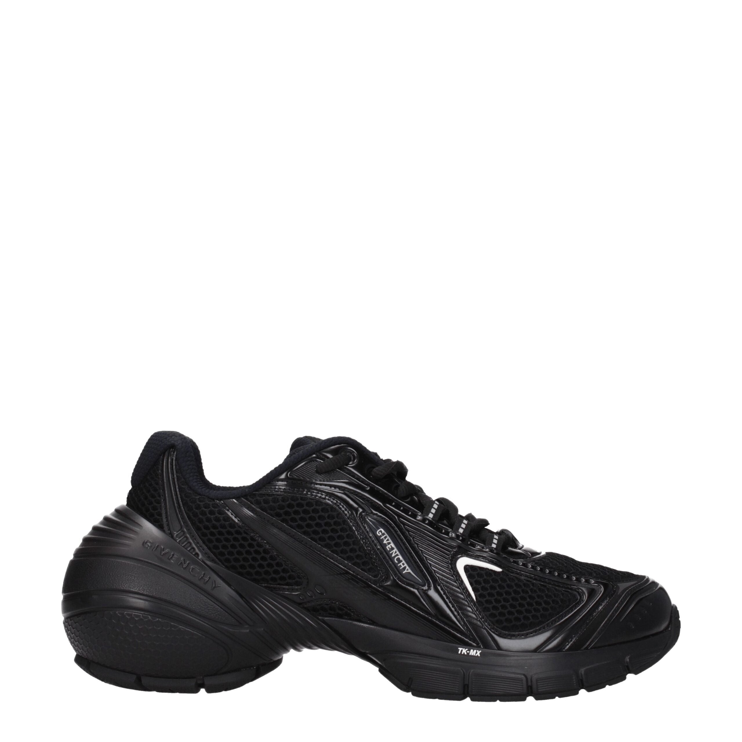 Black Fabric Athletic Sneakers