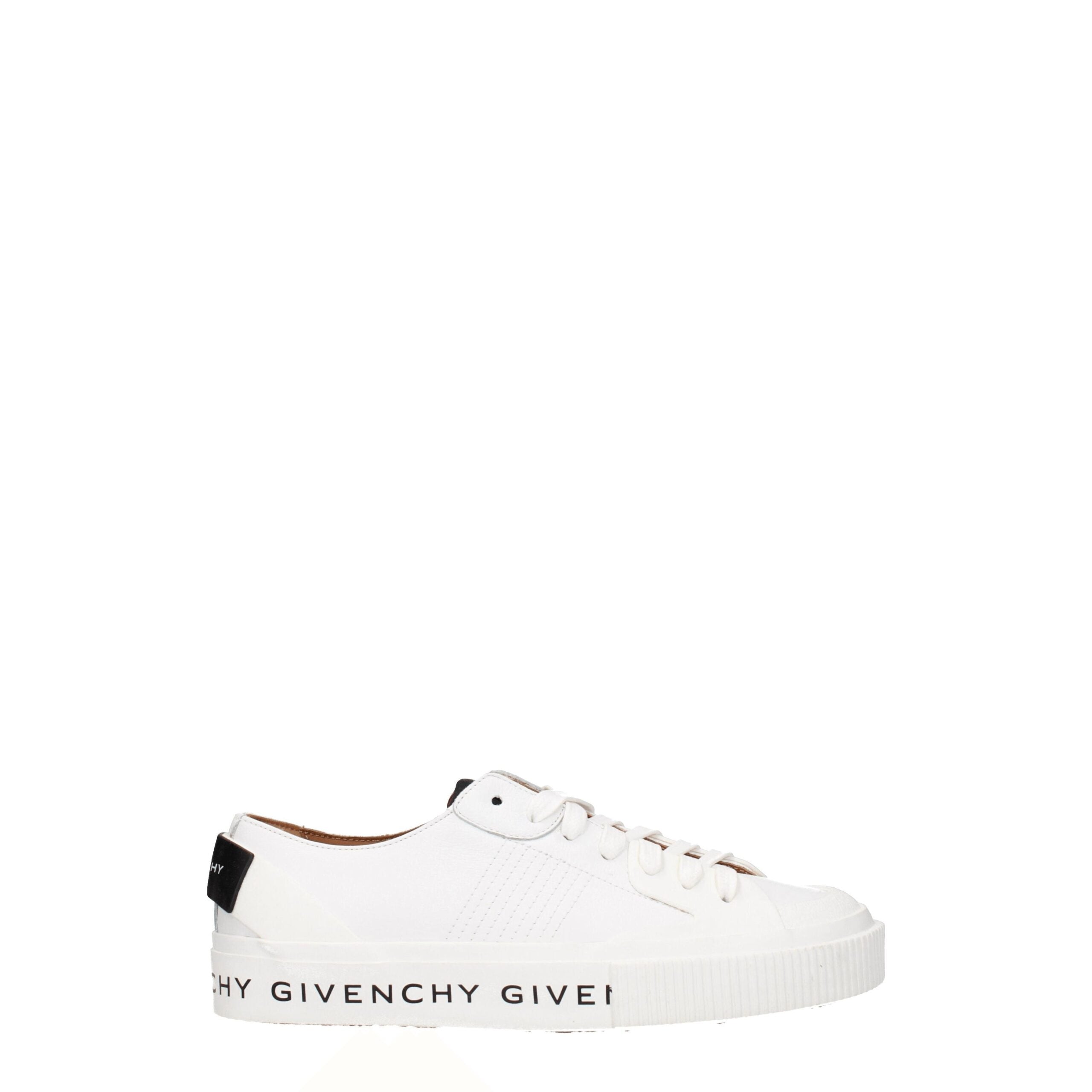 White Leather Low Top Sneakers