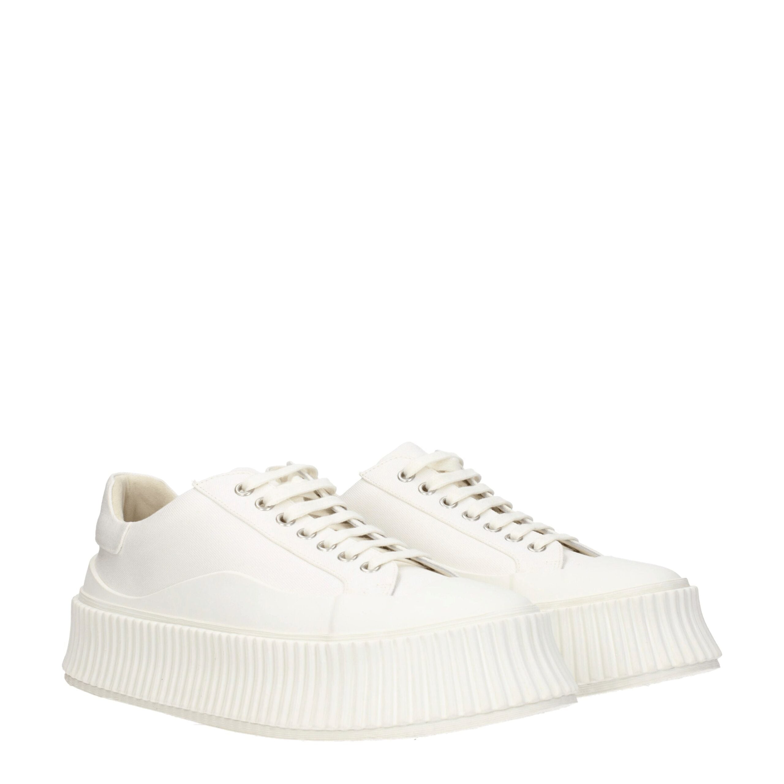 Blue Fabric Platform Sneakers