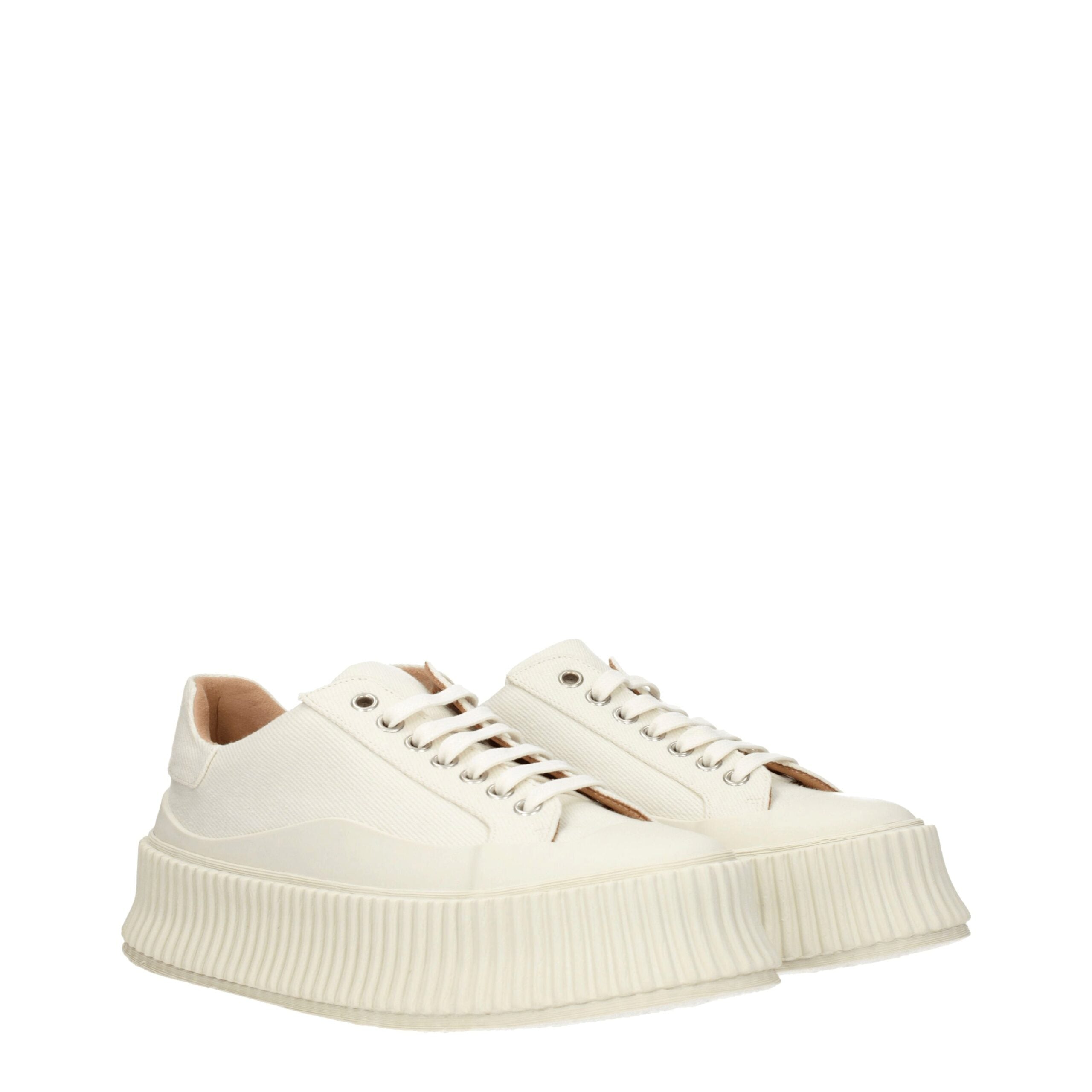 Blue Fabric Platform Sneakers