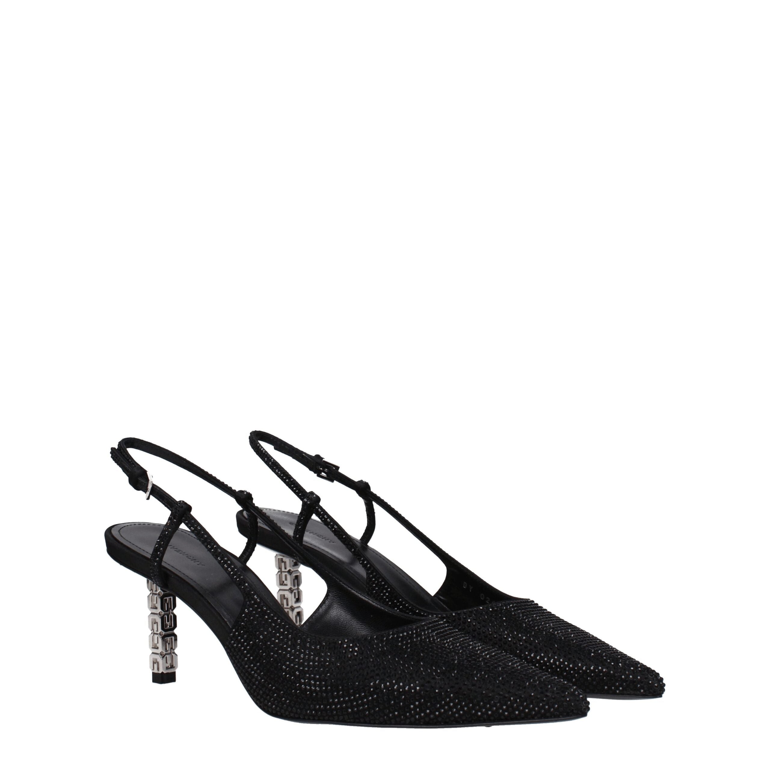 Black Fabric Pumps