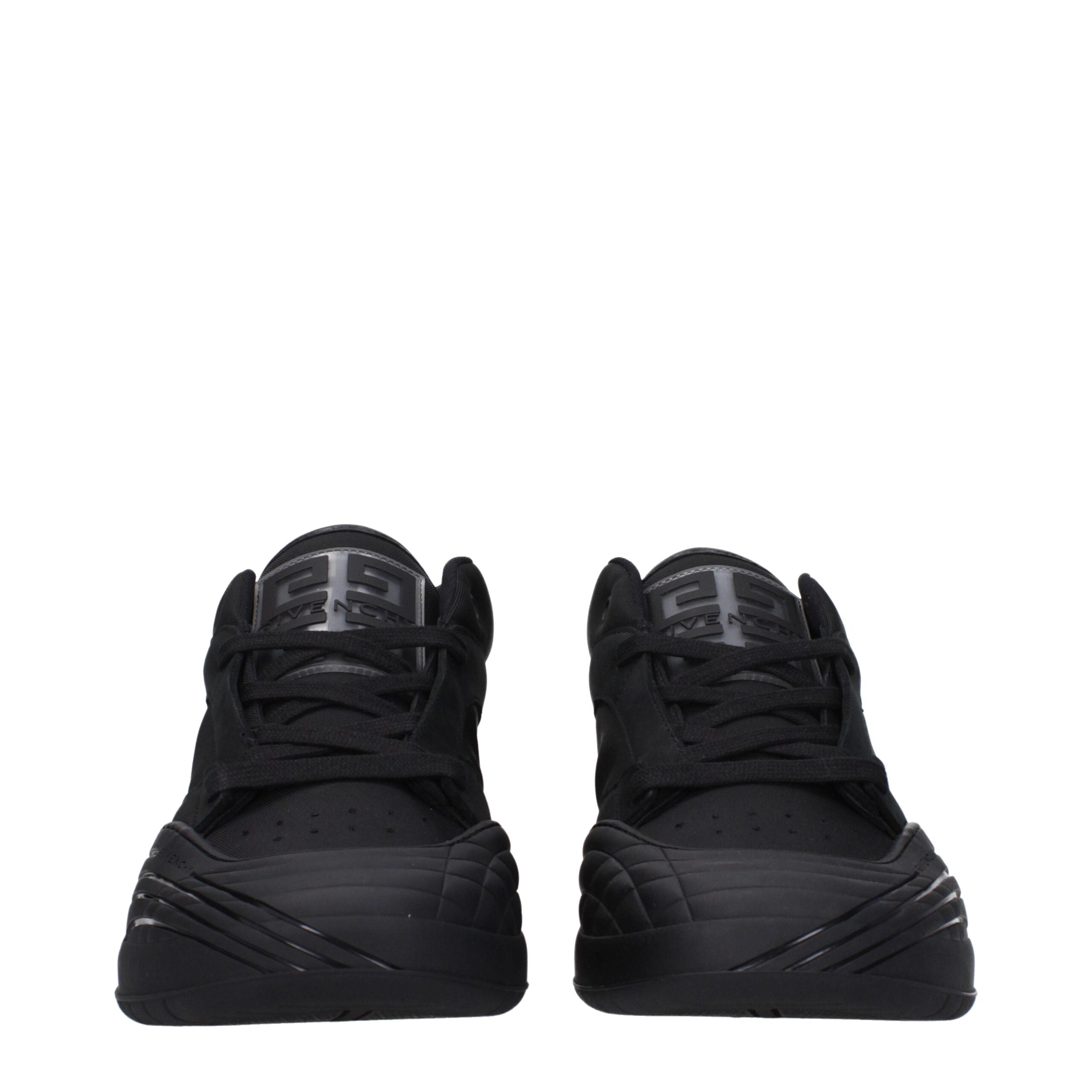 Black Fabric Low Top Sneakers