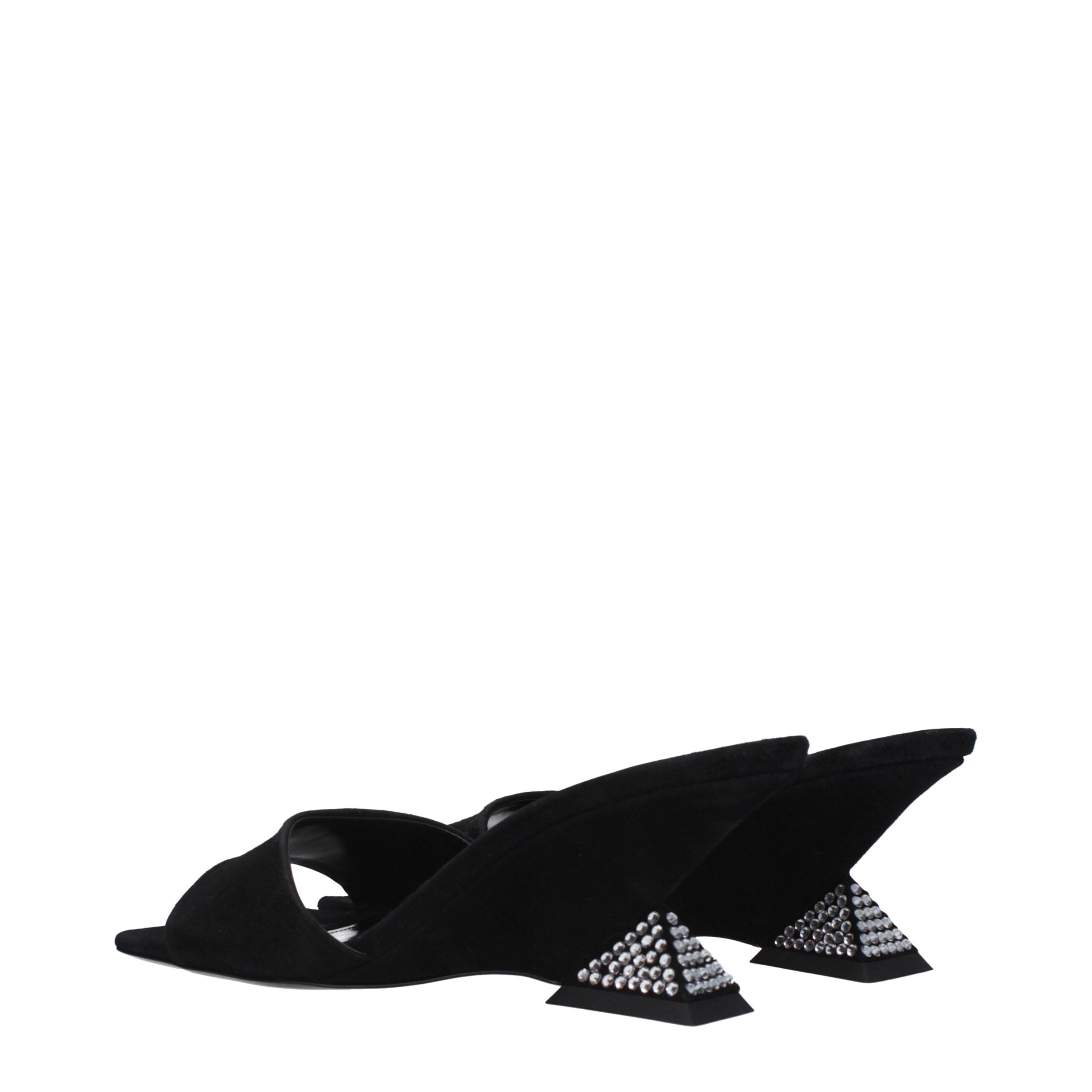 Black Leather Platform Sandals