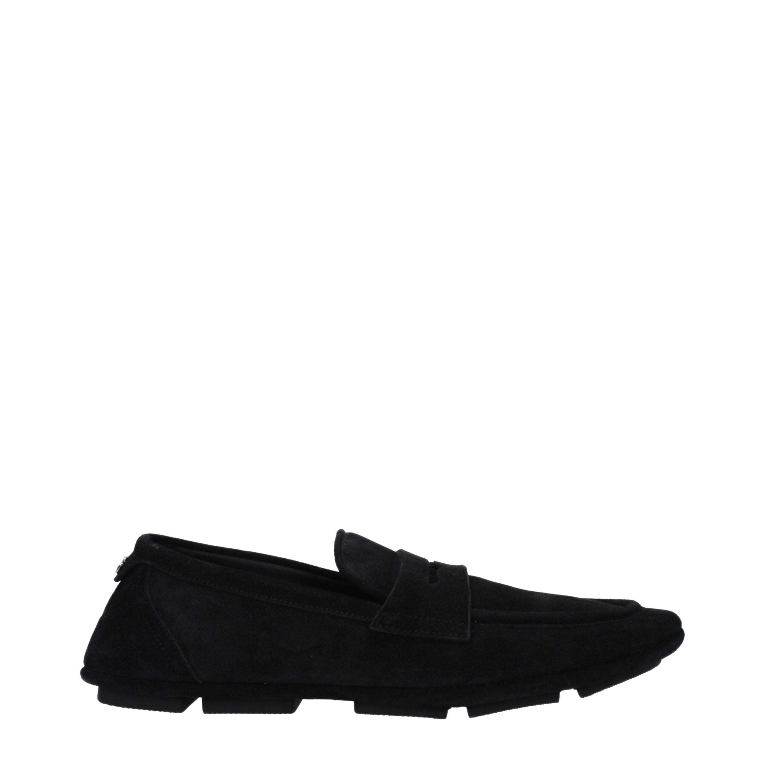 Black Leather Slip-On Loafers