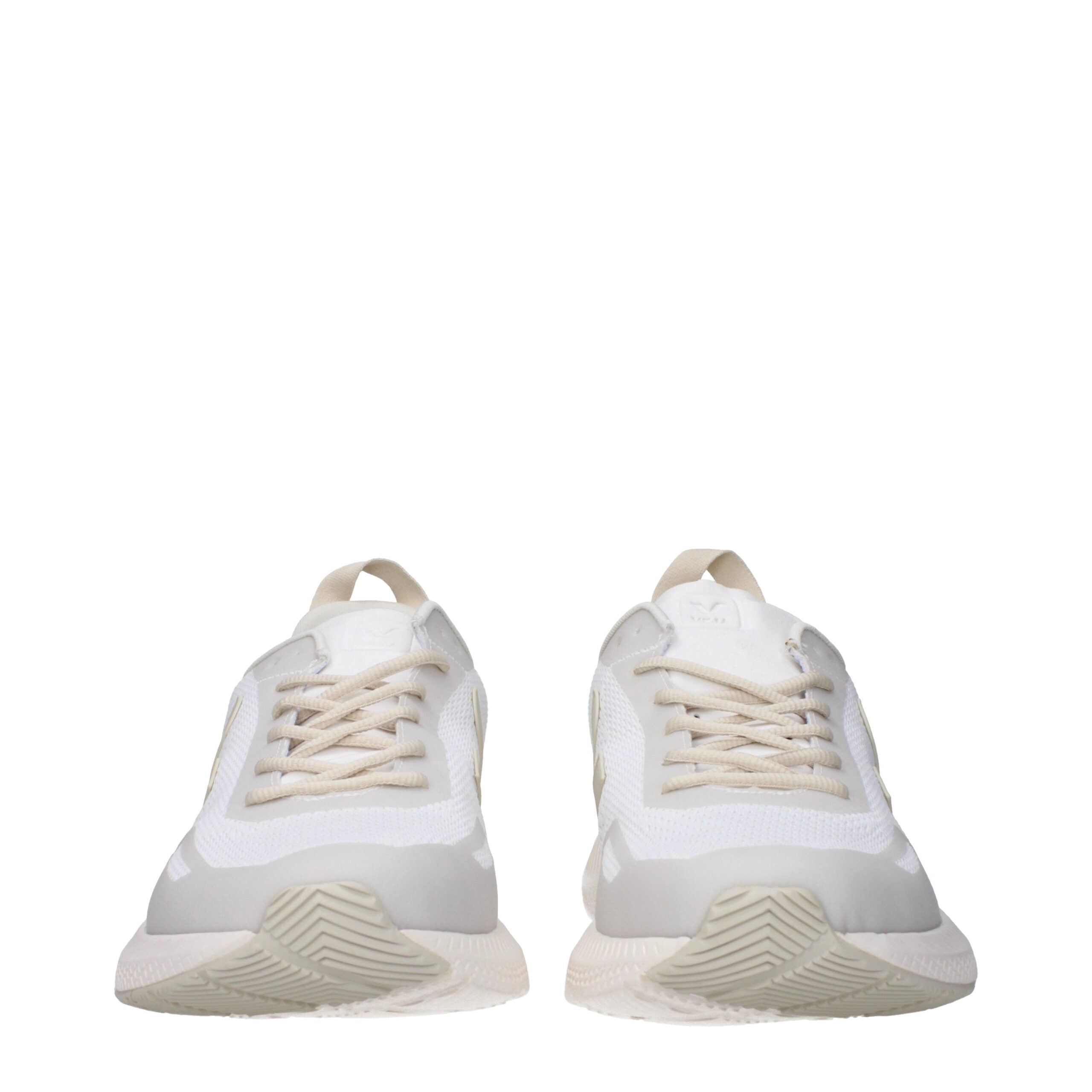 White Fabric Athletic Sneakers