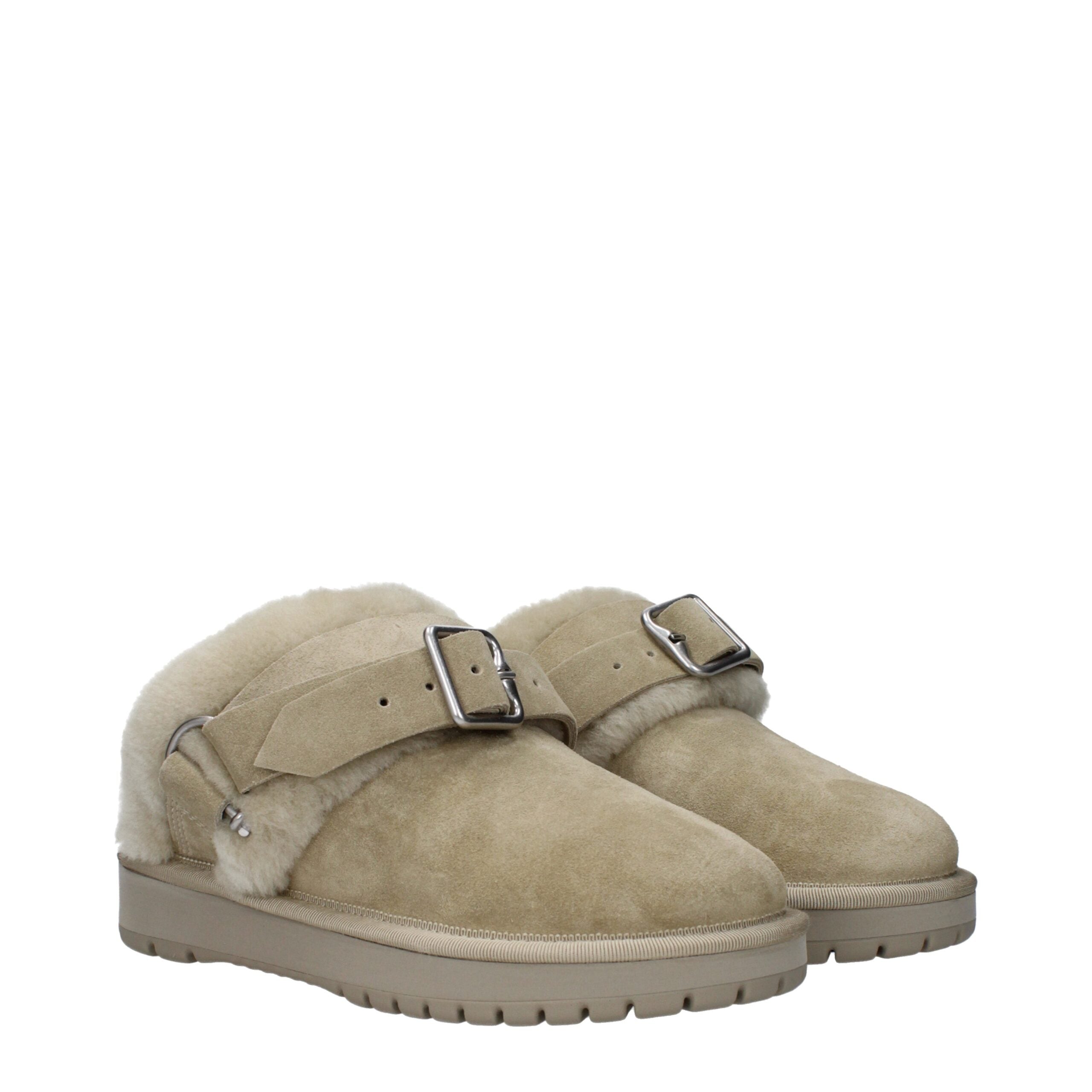 Green Leather Slippers