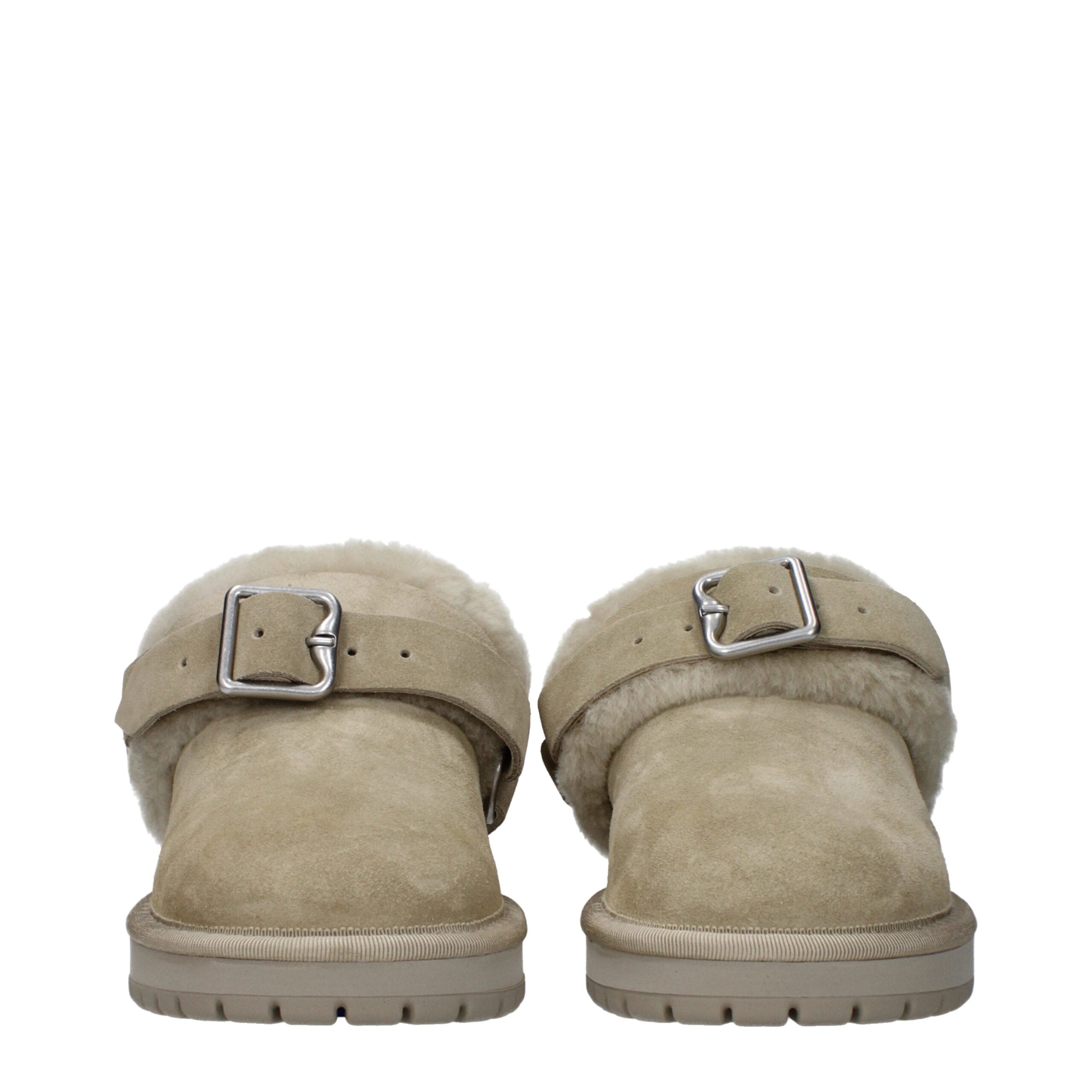 Green Leather Slippers