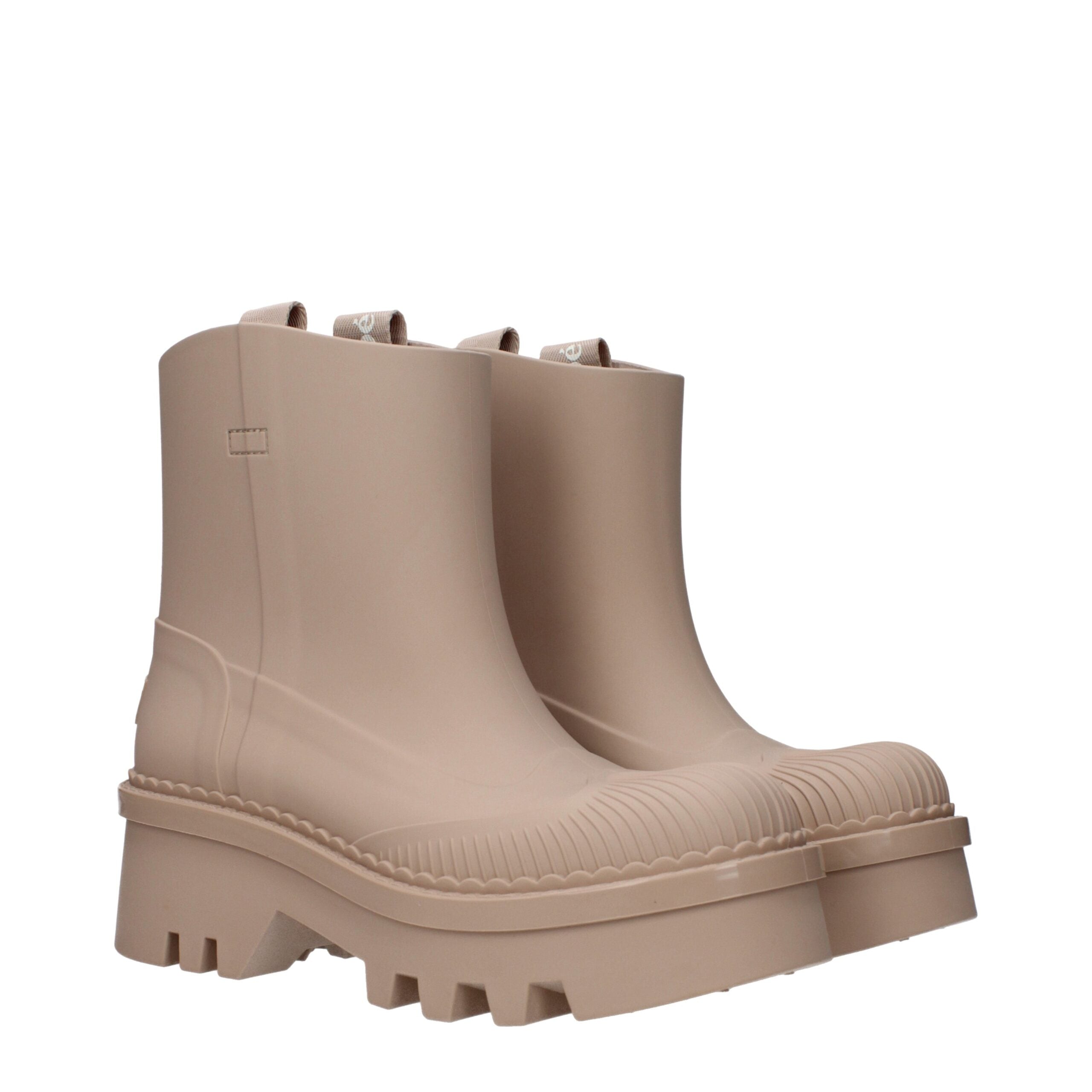 Pink Cotton Ankle Boots