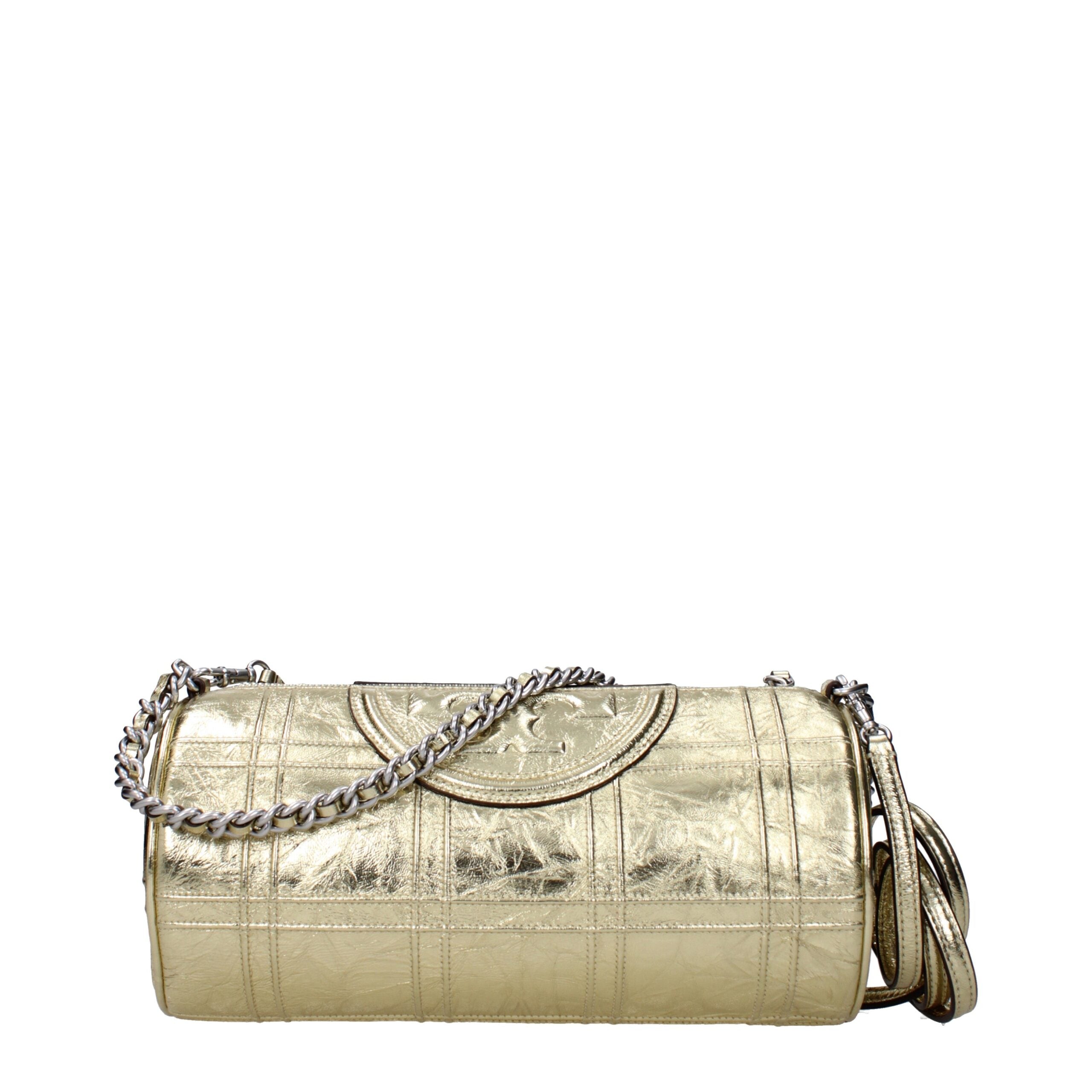 Gold Leather Shoulder Bag