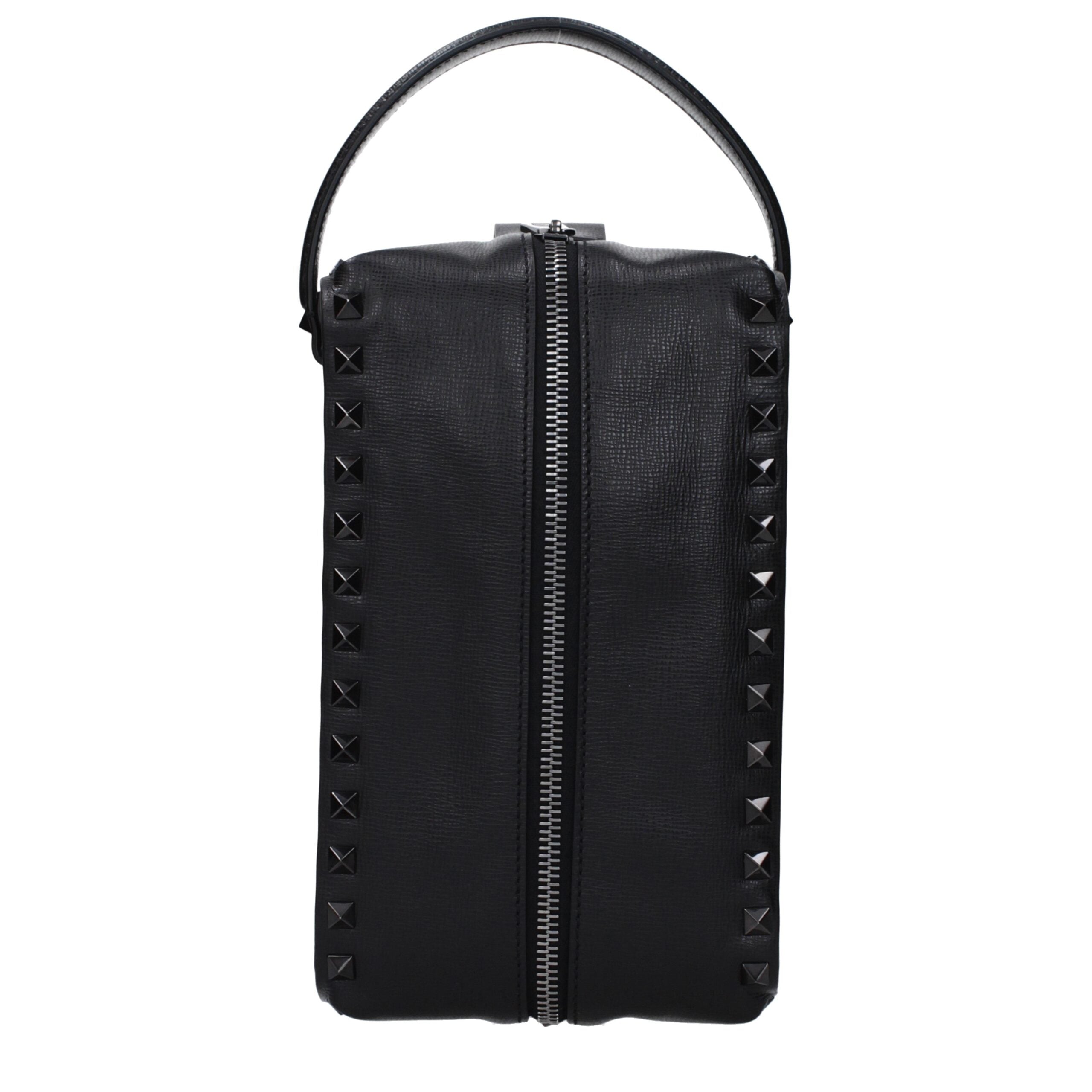 Black Leather Clutch Bag