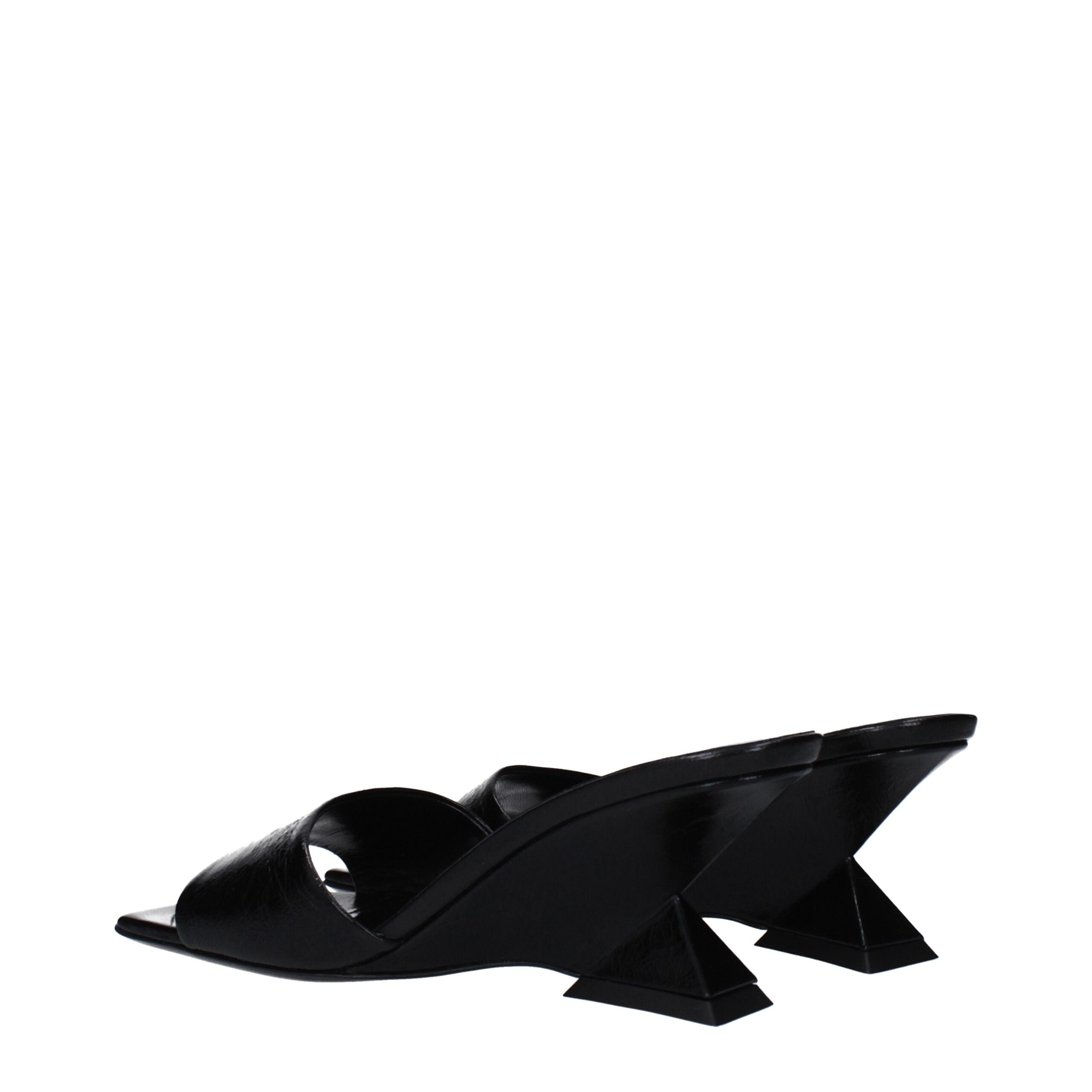 Black Leather Sandals