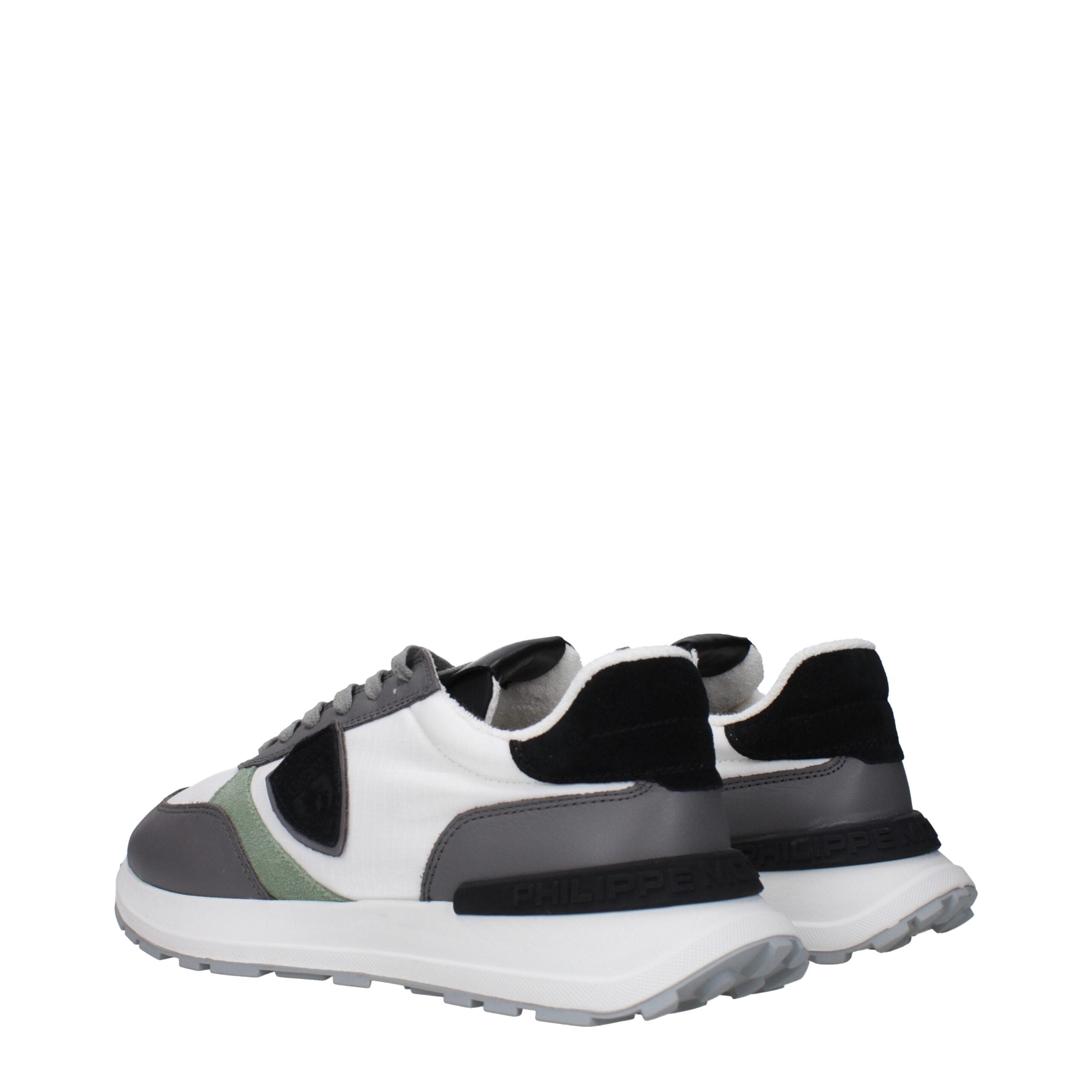 White Fabric Low Top Sneakers