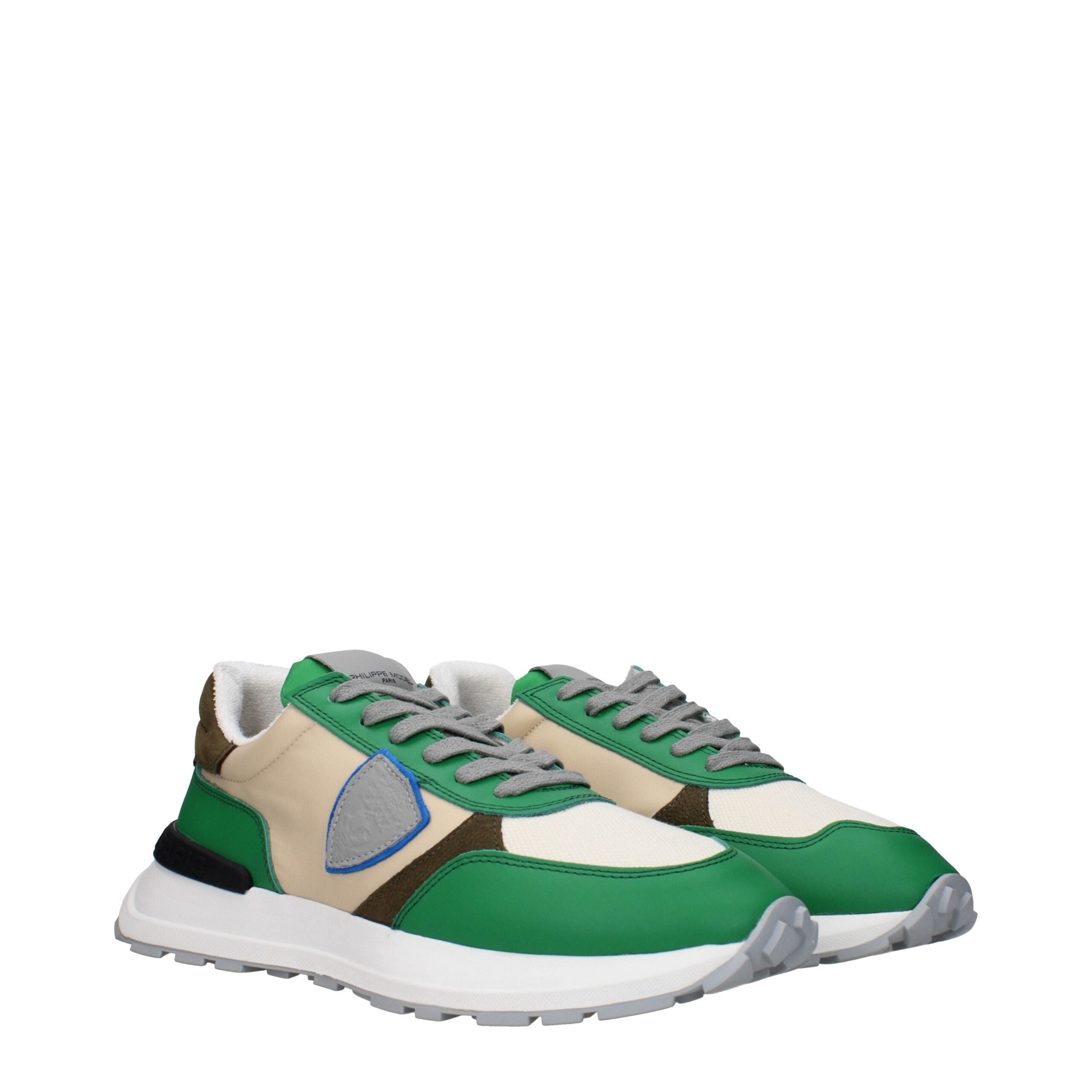 Green Fabric Athletic Sneakers