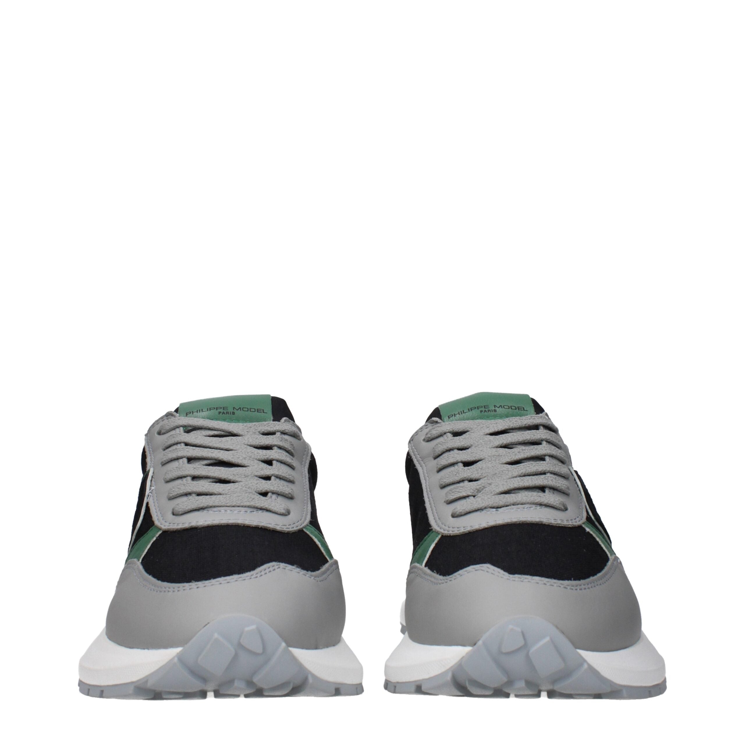 Black Fabric Athletic Sneakers