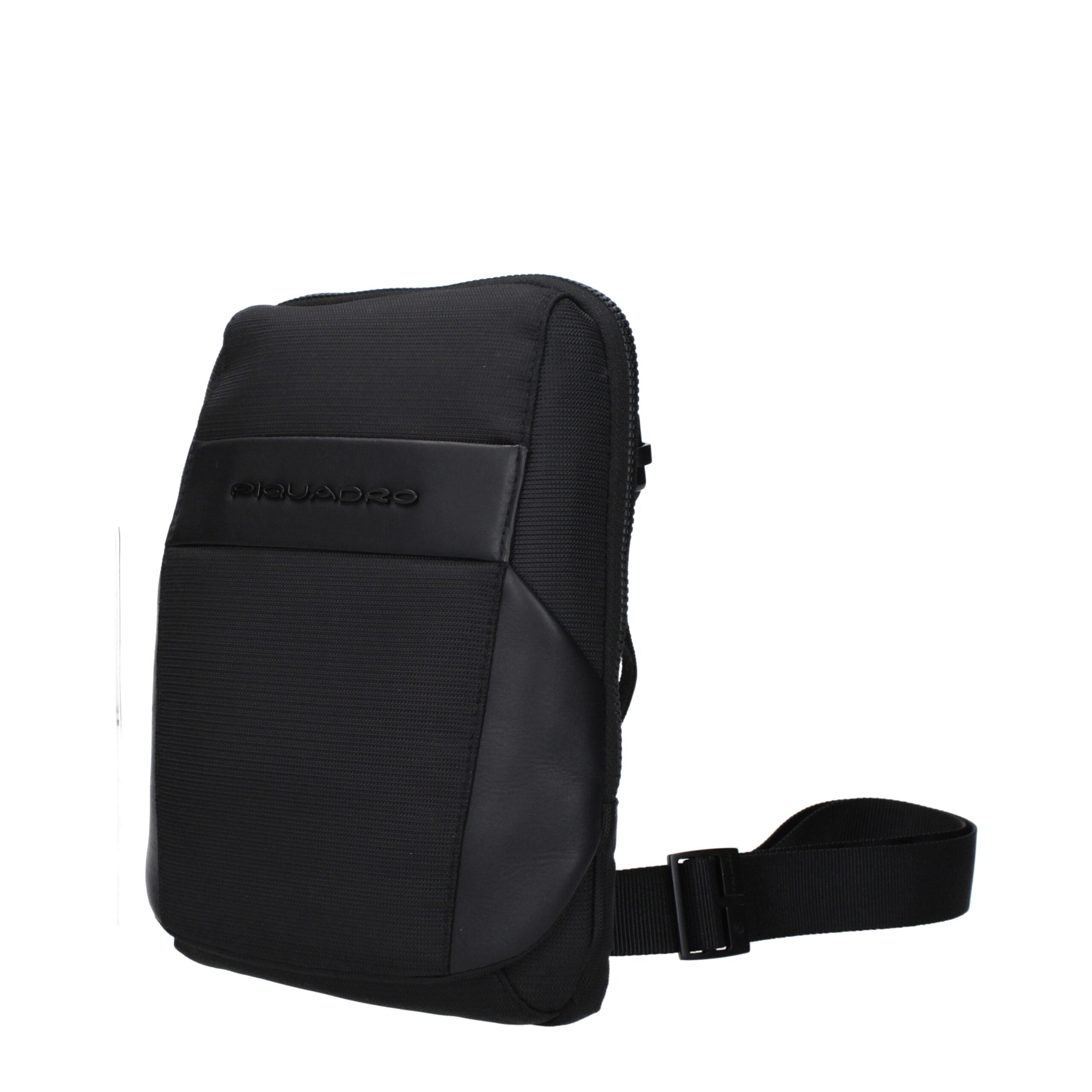 Black Fabric Crossbody Bag