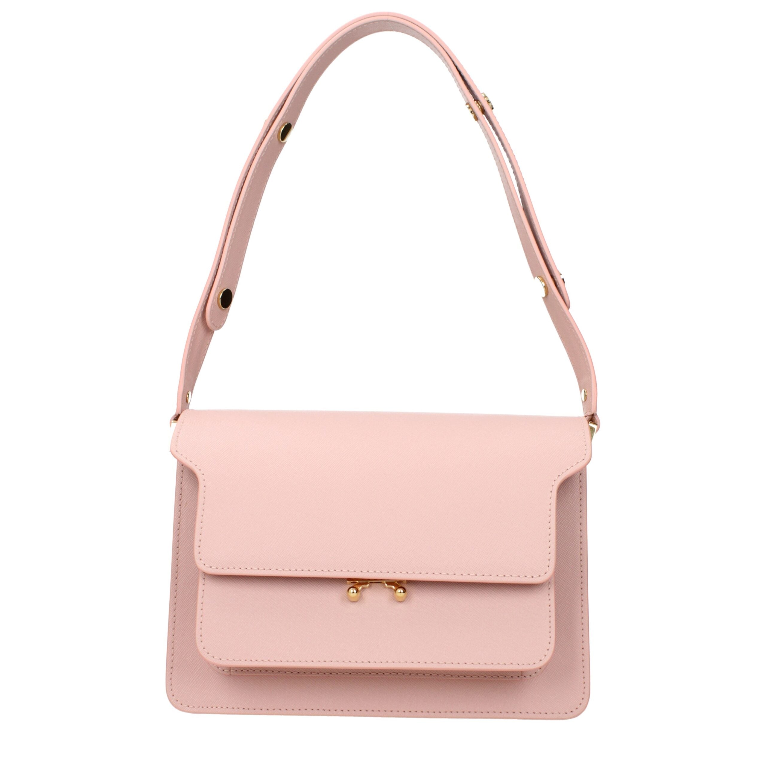 Pink Leather Shoulder Bag