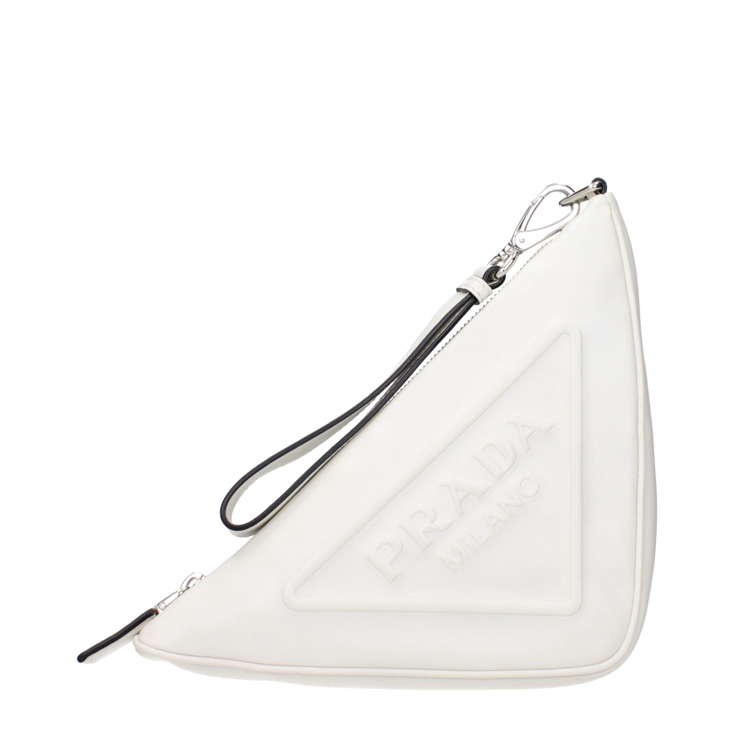 White Leather Clutch Bag