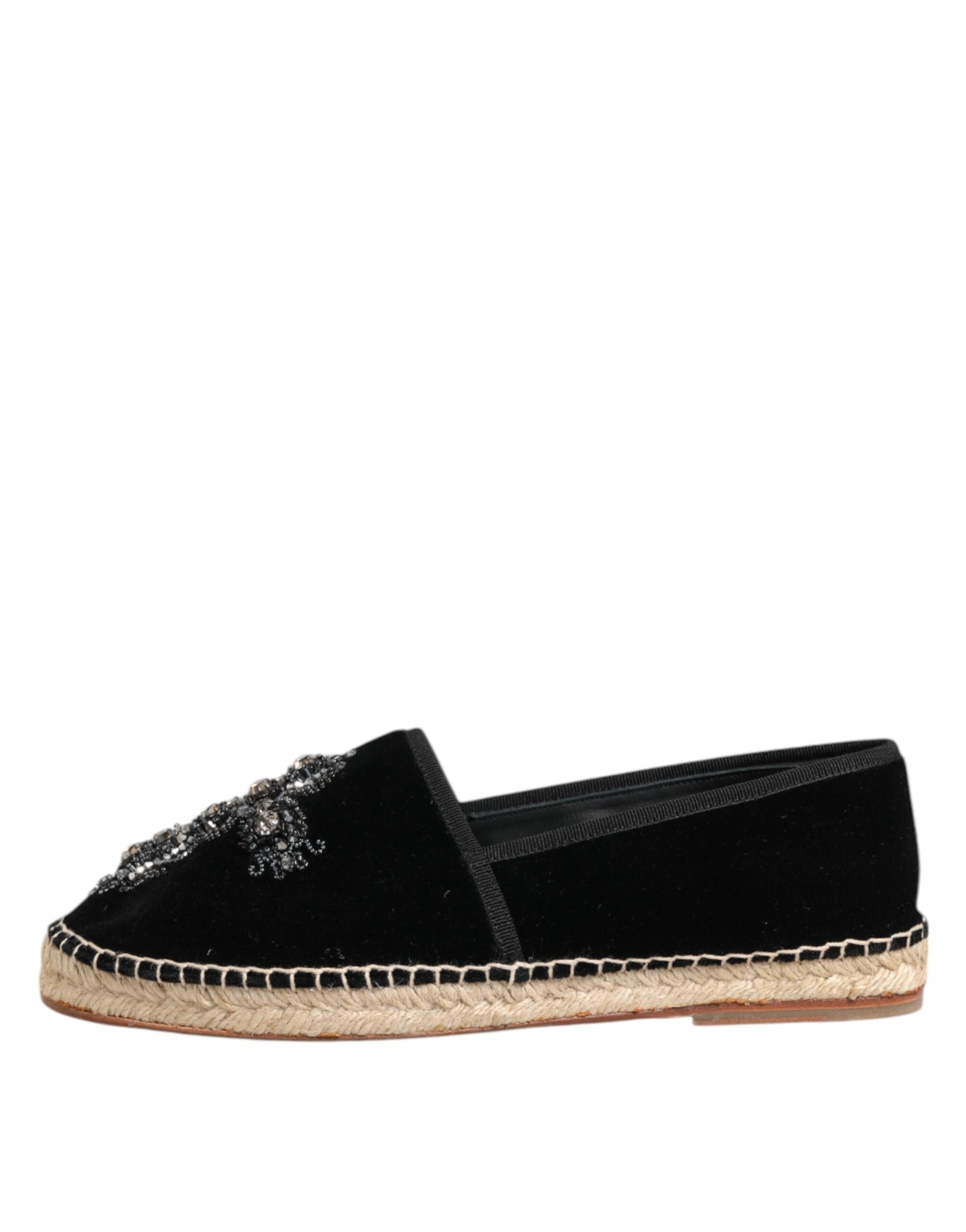 Černé espadrilky s krystaly Cross