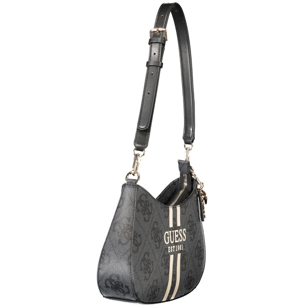 Black Polyethylene Women Handbag