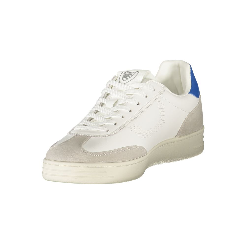 White Polyurethane Men's Sneaker