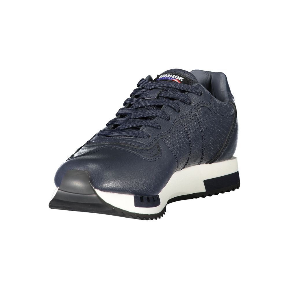 Blue Polyurethane Men's Sneaker