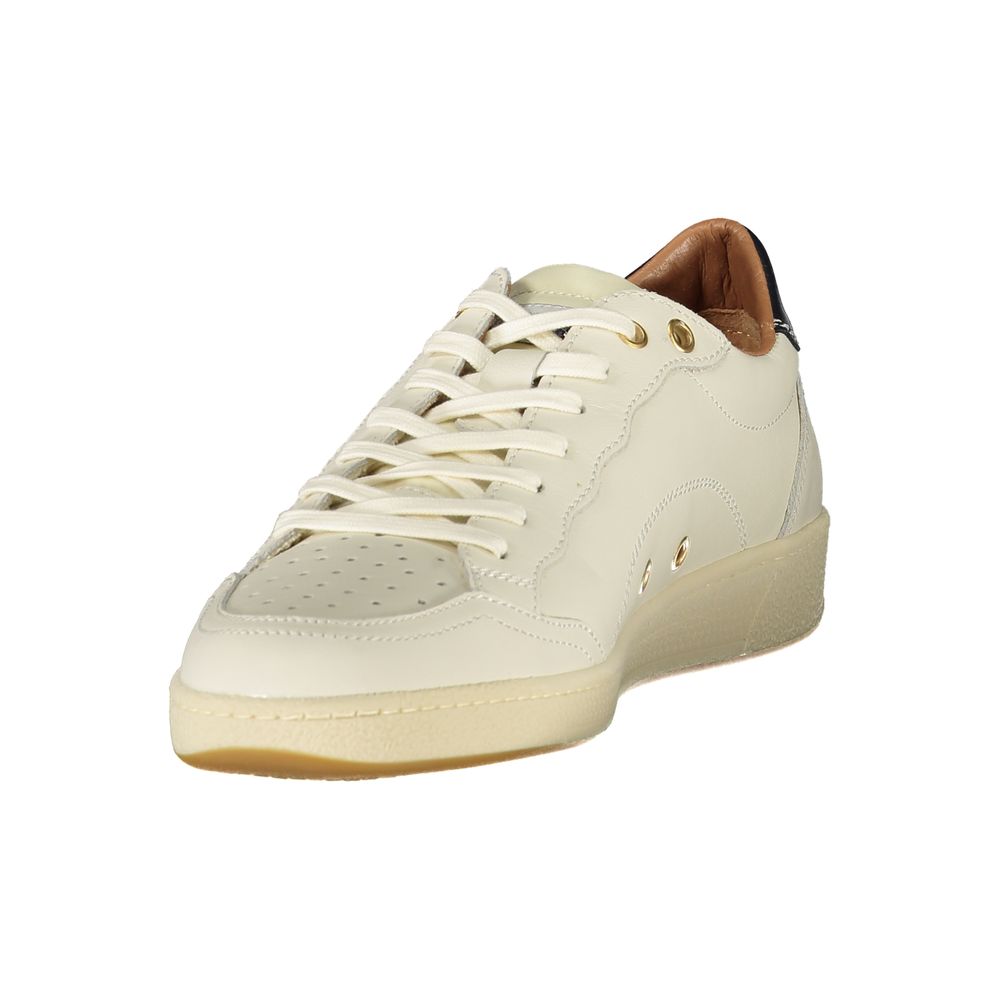 White Polyurethane Men Sneaker