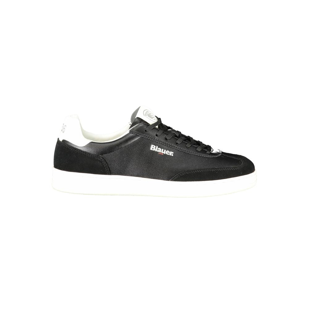 Black Polyurethane Men's Sneaker