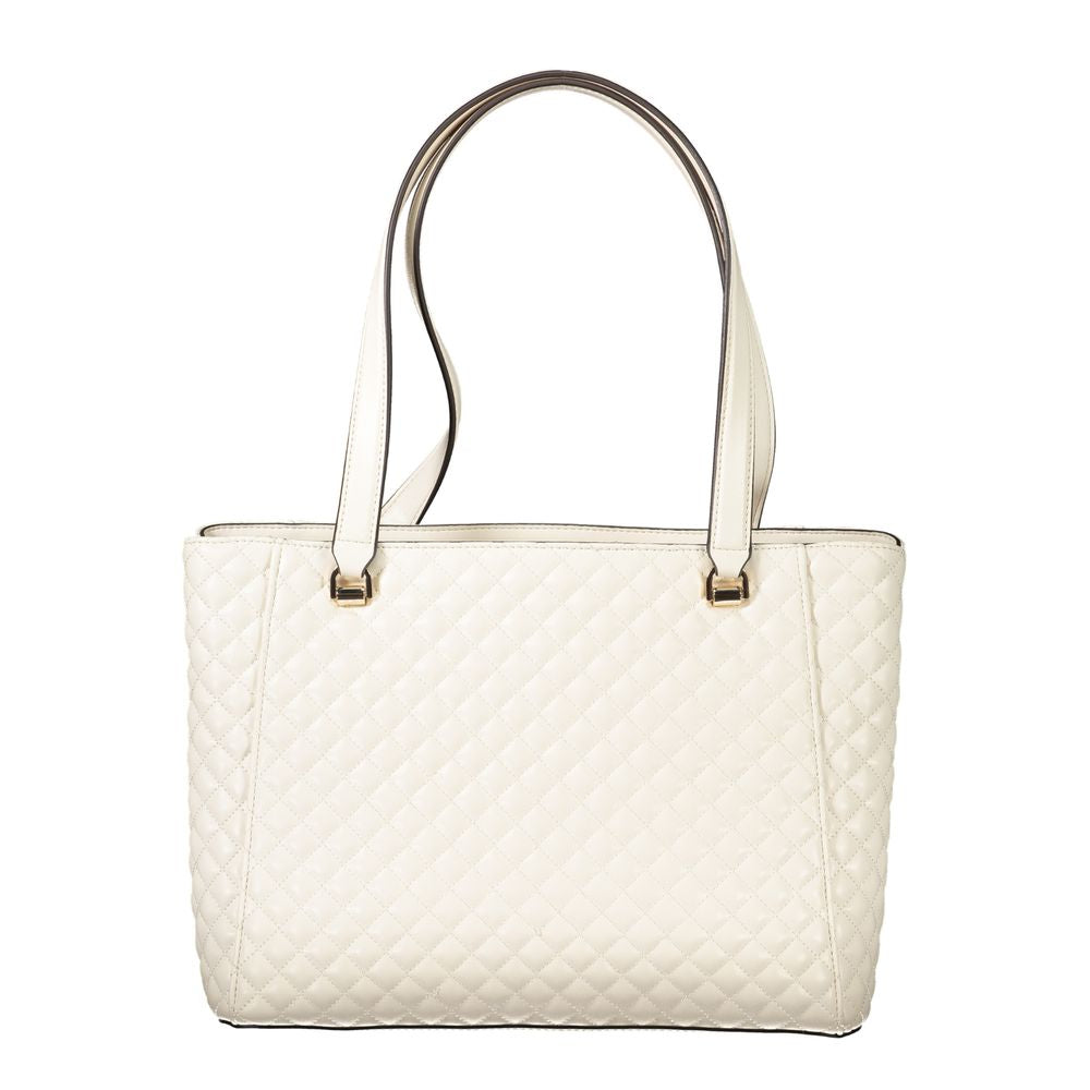 White Polyethylene Women Handbag