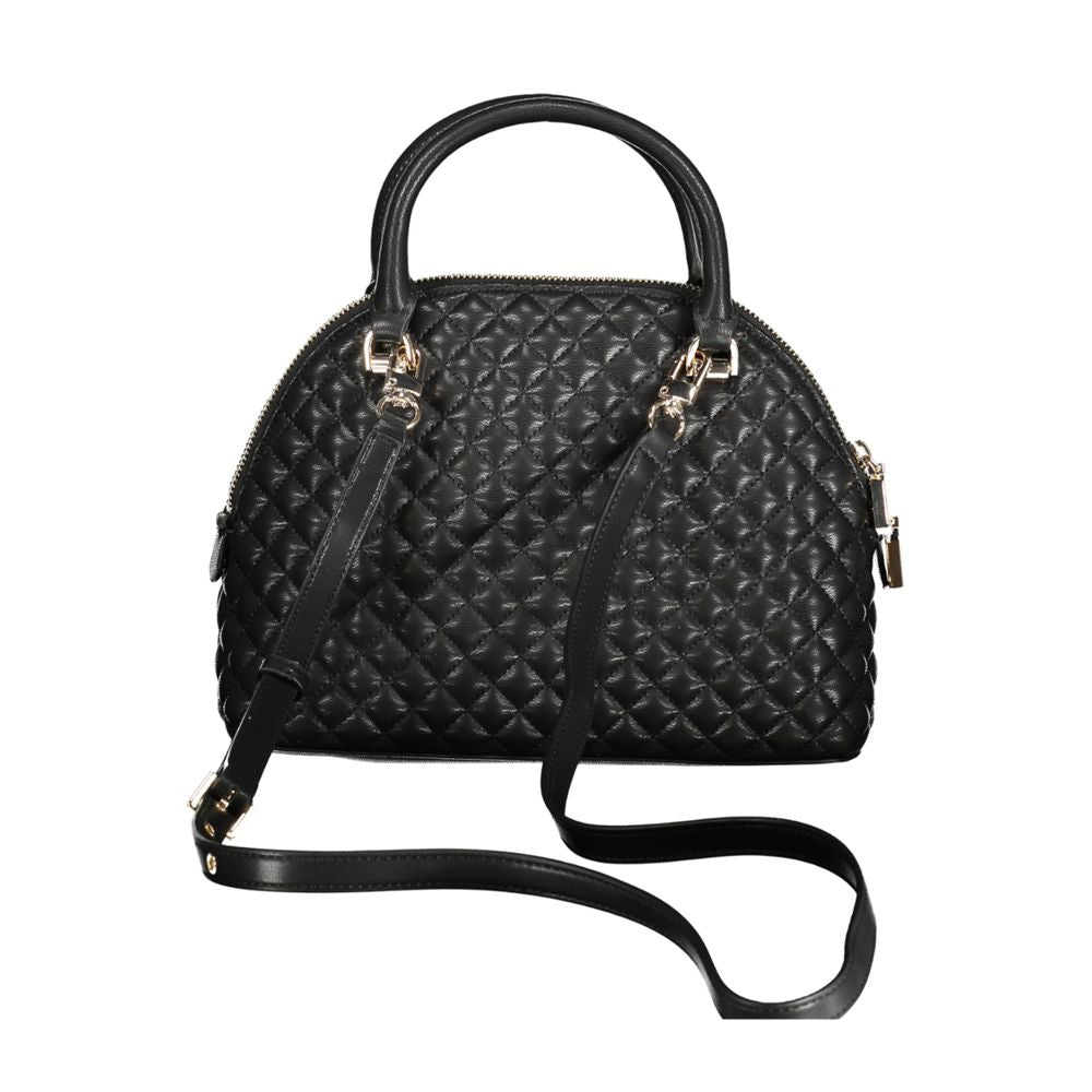 Black Polyurethane Women Handbag