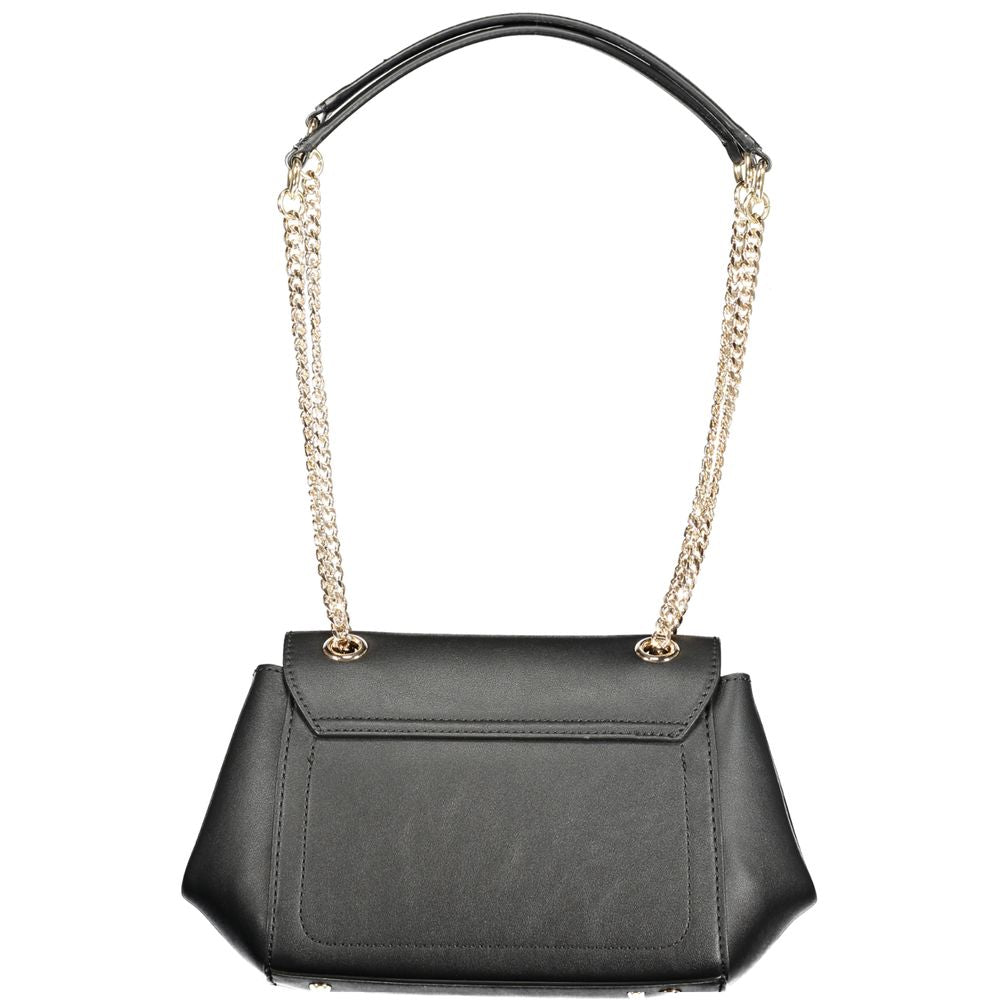 Black Polyethylene Women Handbag