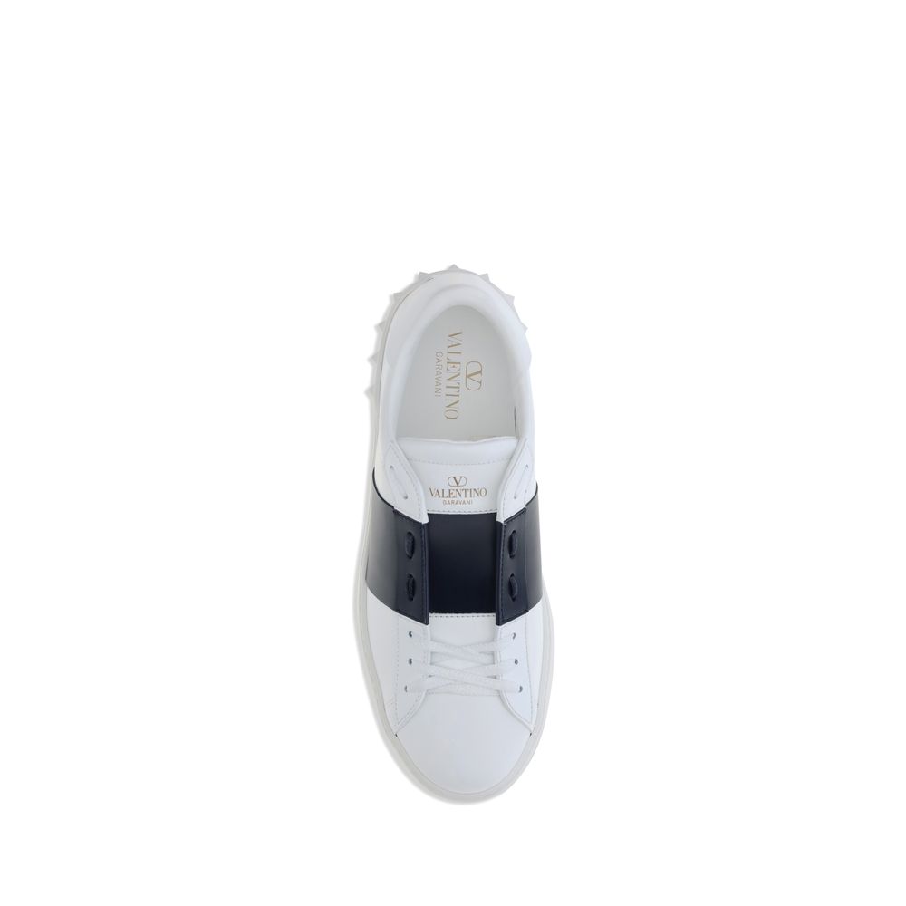White Calf Leather Bos Taurus Low Top Sneakers
