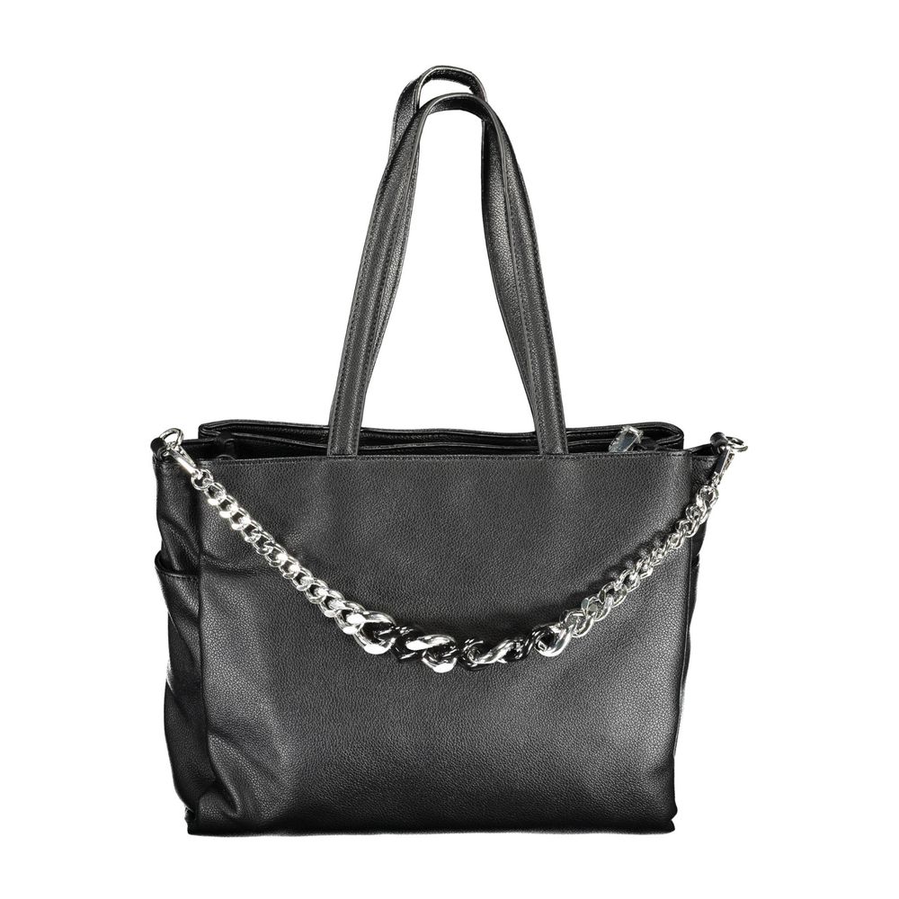 Black Polyurethane Women's Handbag