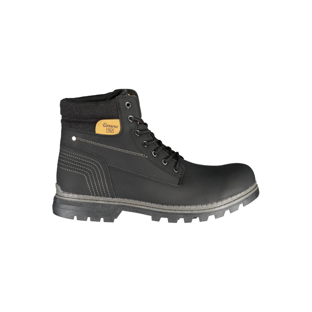 Black Polyester Men Boot