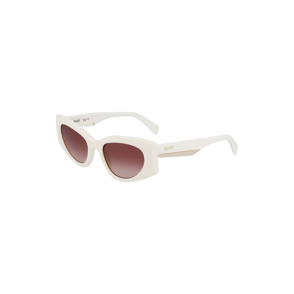White Acetate Women Sunglasses
