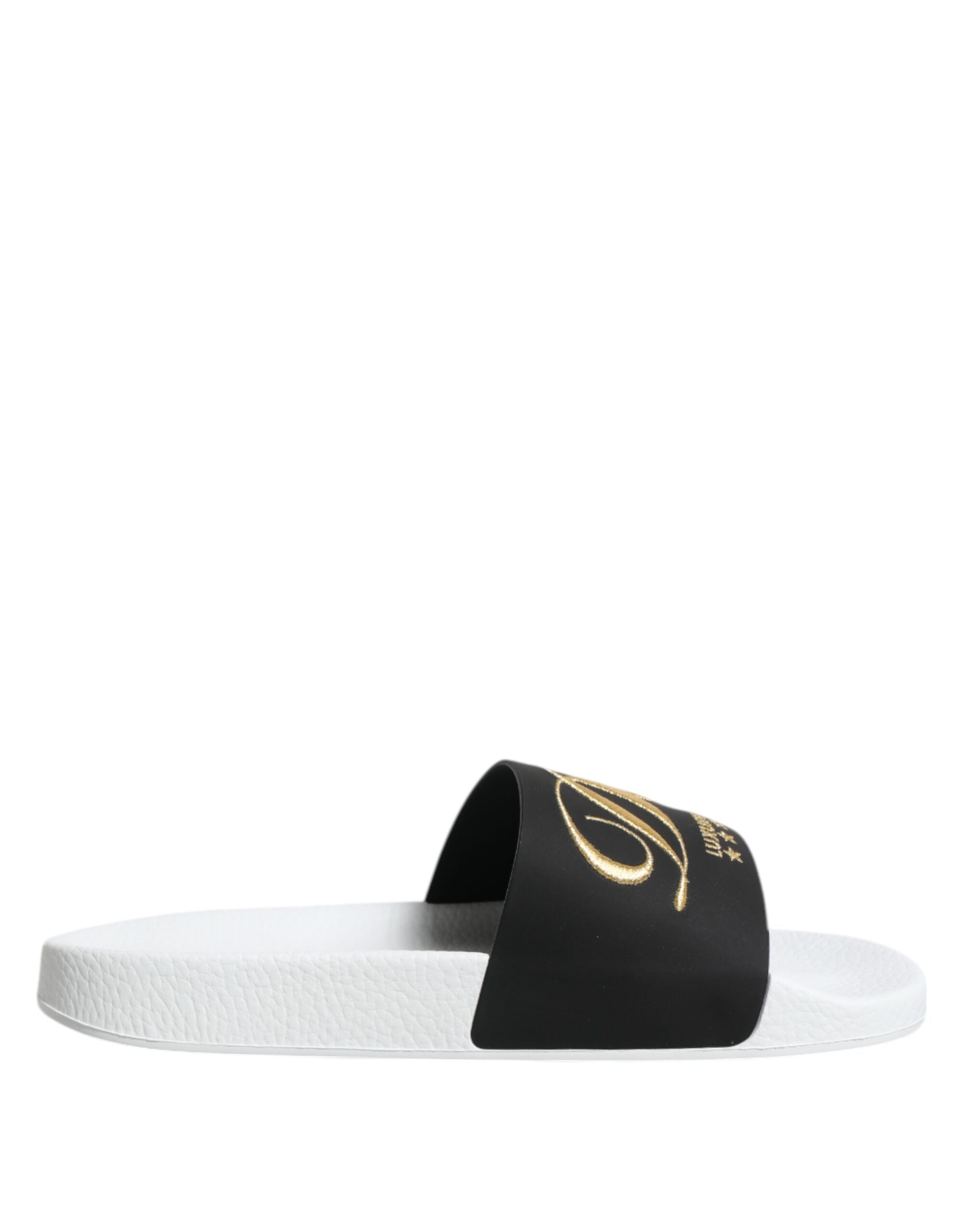 White Black Leather Sandals Beachwear Shoes