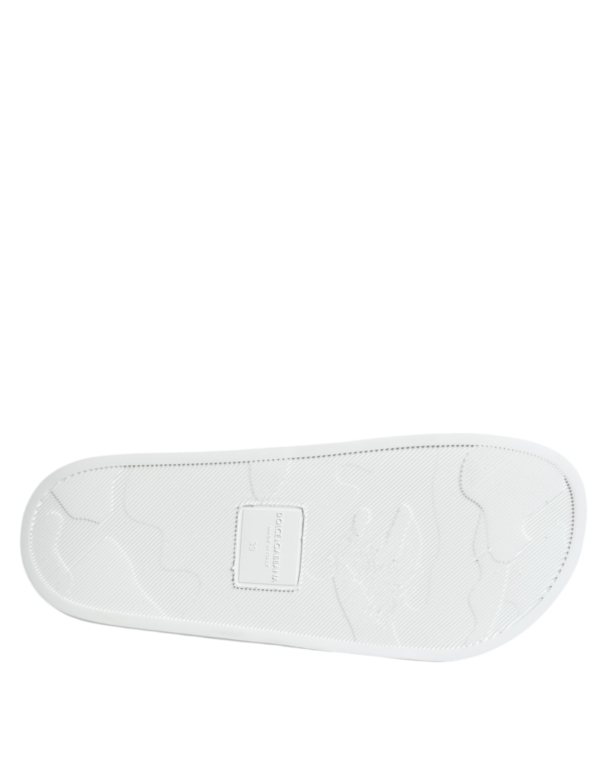 White Black Leather Sandals Beachwear Shoes