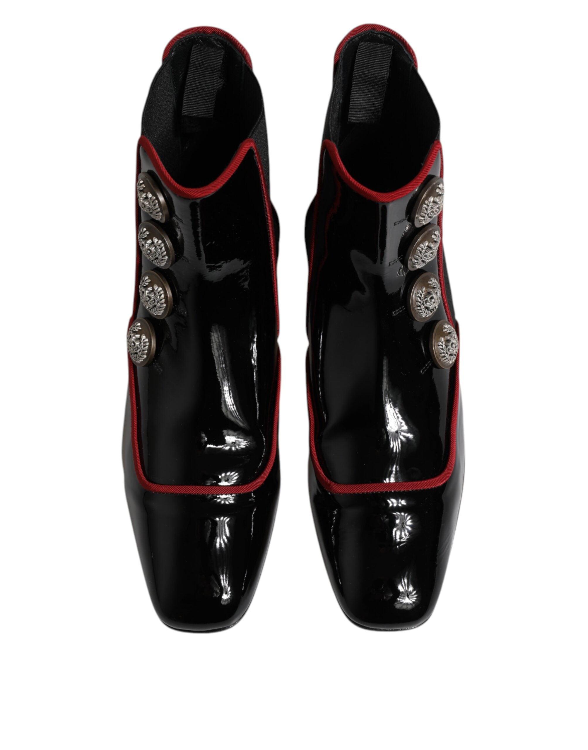 Black Jackie Buttoned Chelsea Boots Shoes