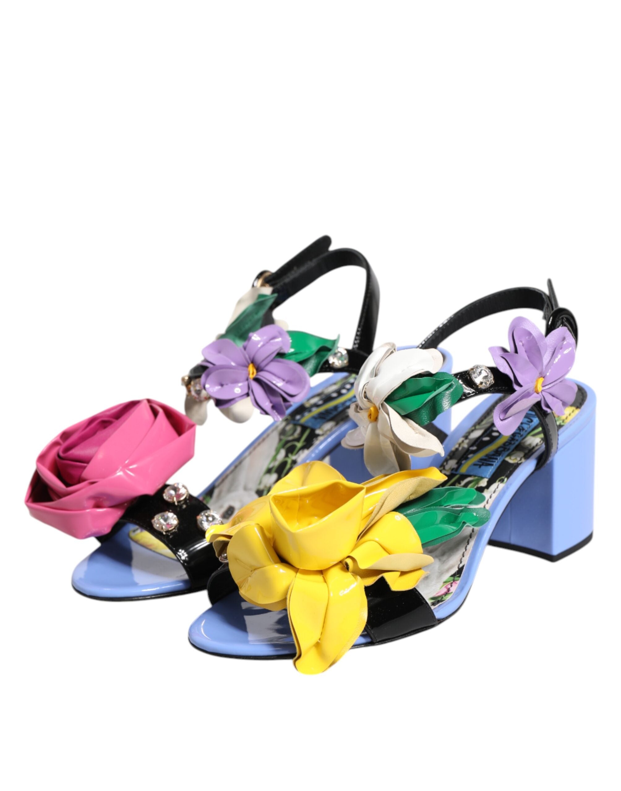 Multicolor Floral Crystal KEIRA Sandals Shoes