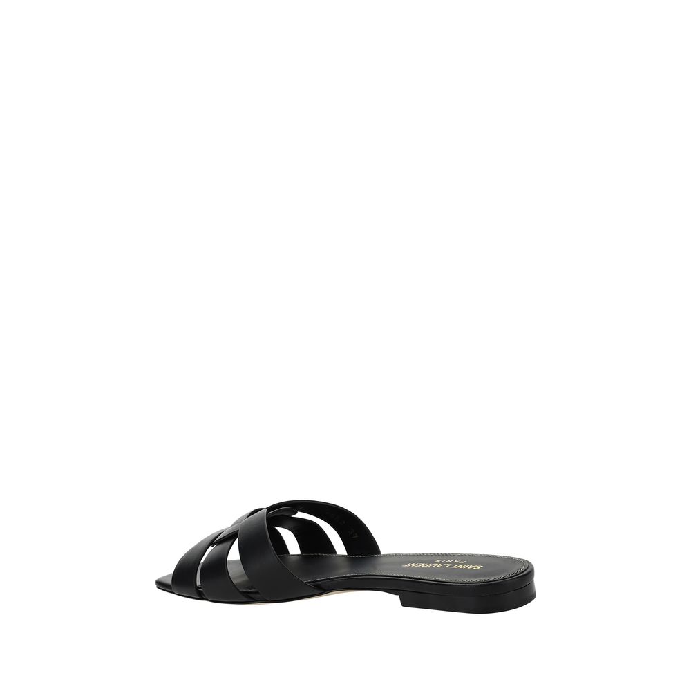 Black Calf Leather Bos Taurus Sandals
