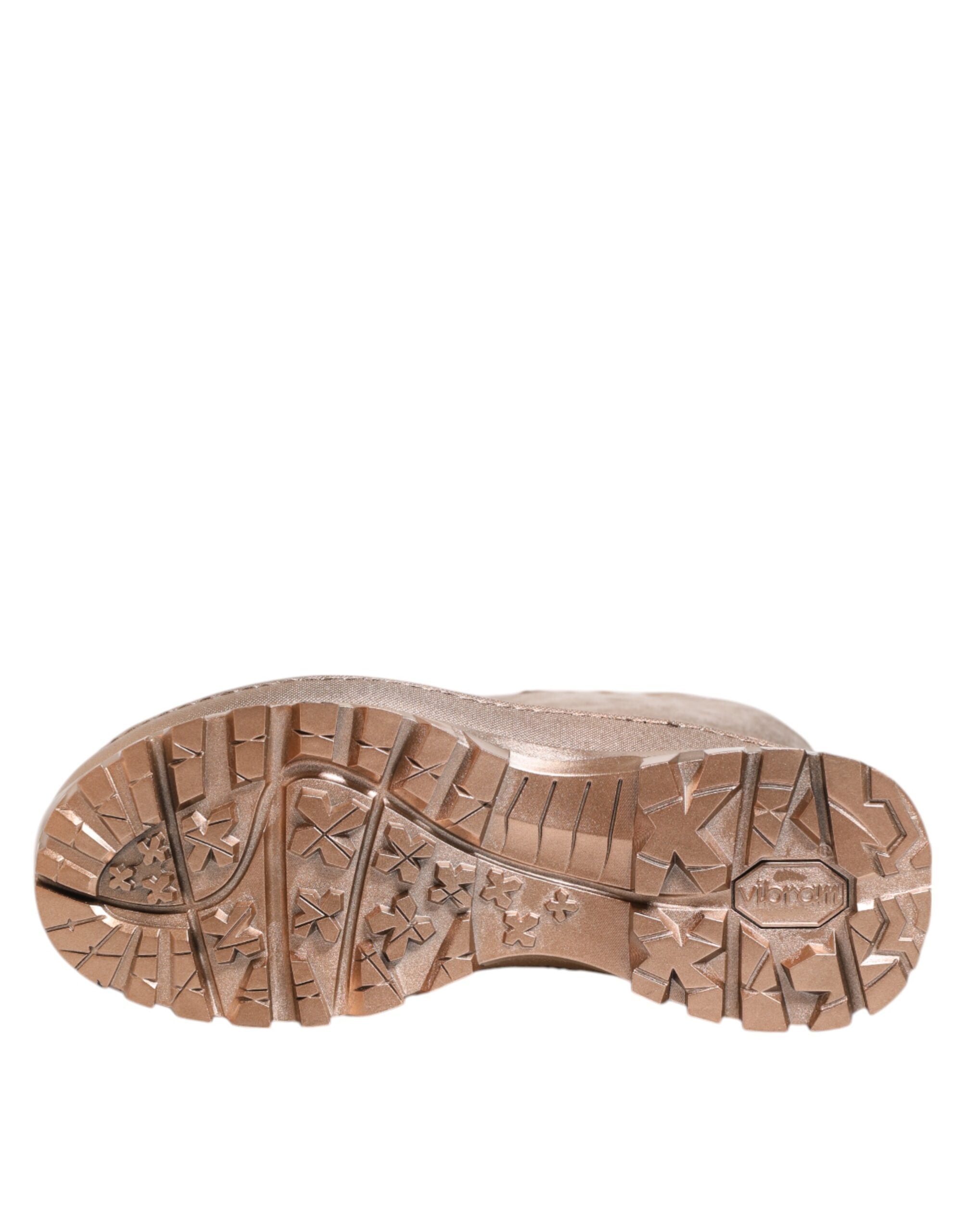 Rose Gold Rubber Pull On Rain Boots Shoes