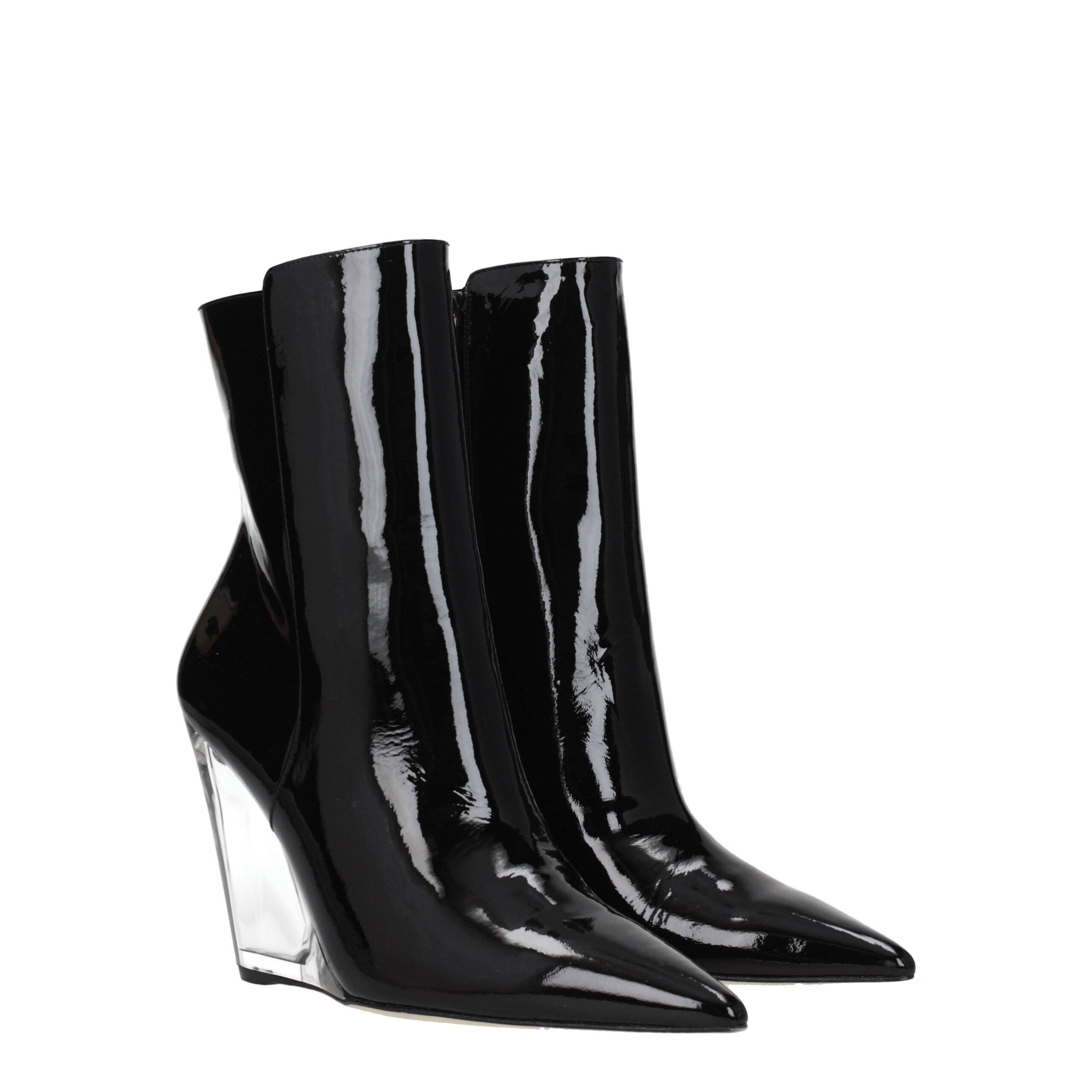 Black Leather Ankle Boots