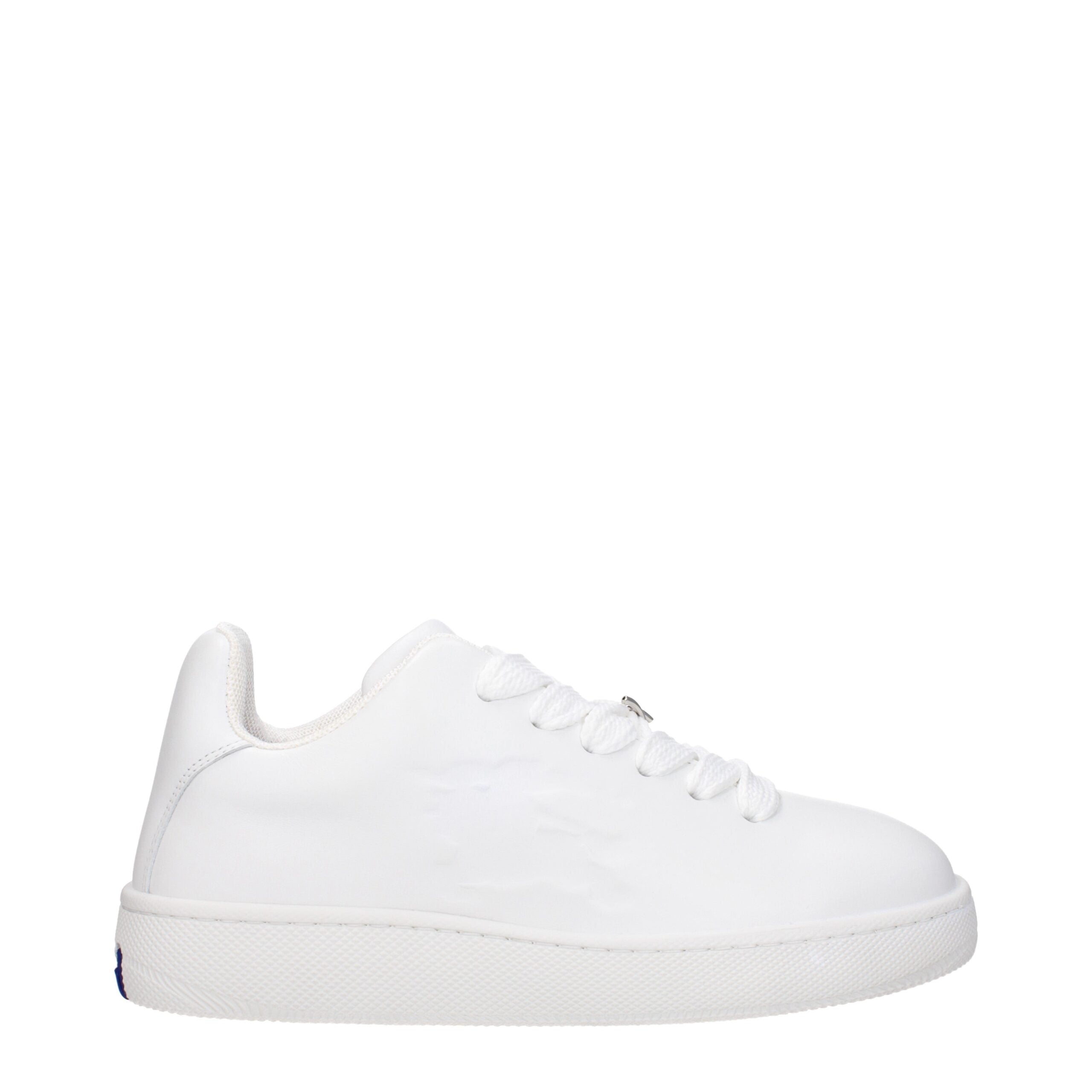 White Leather Low Top Sneakers