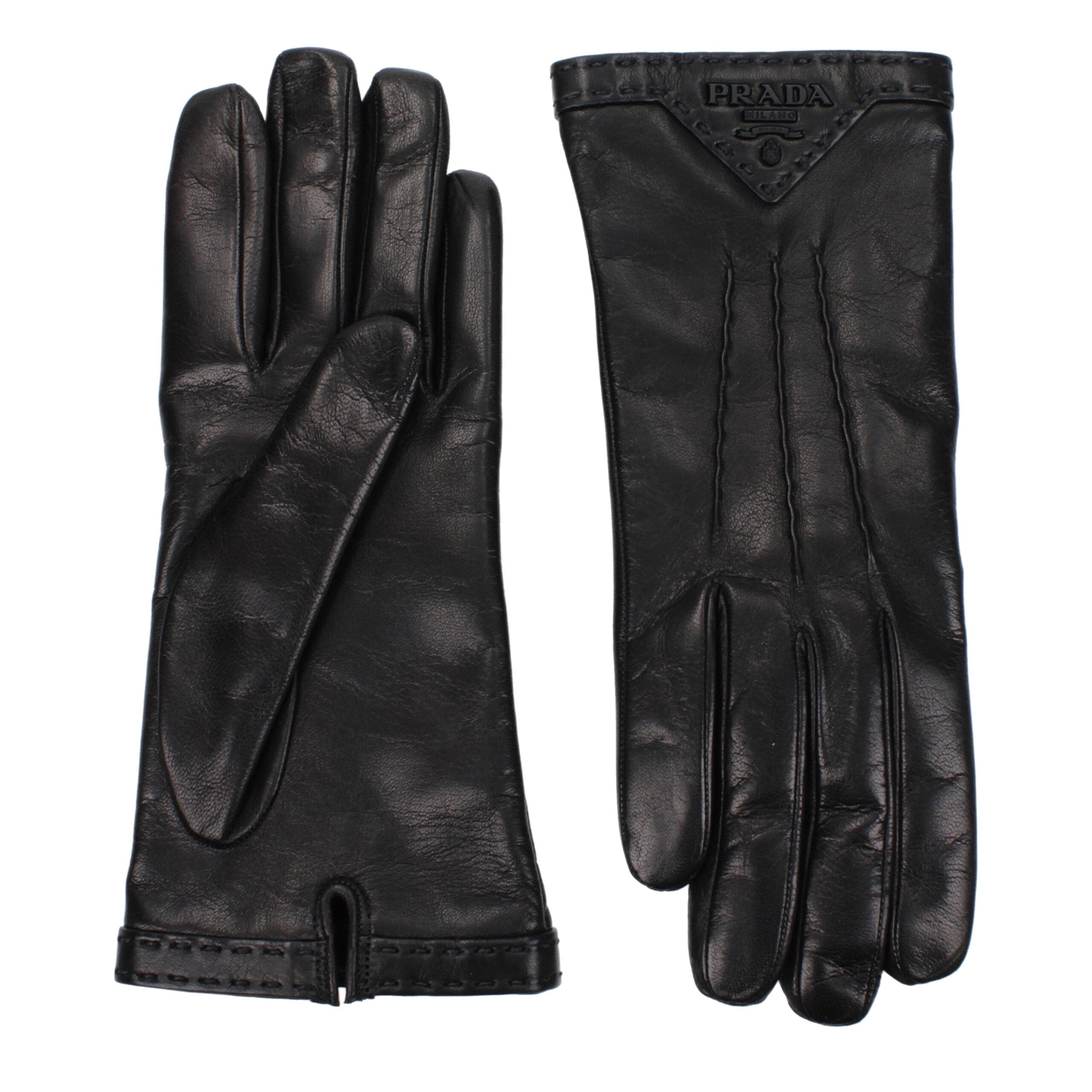 Black Leather Gloves